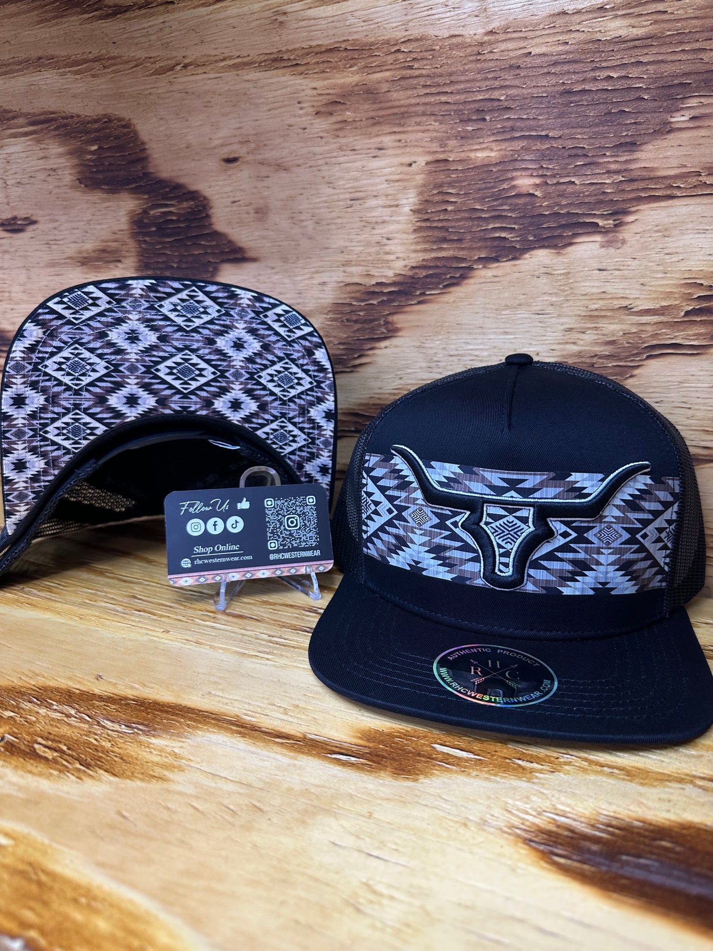 RHC SnapBack Black Aztec