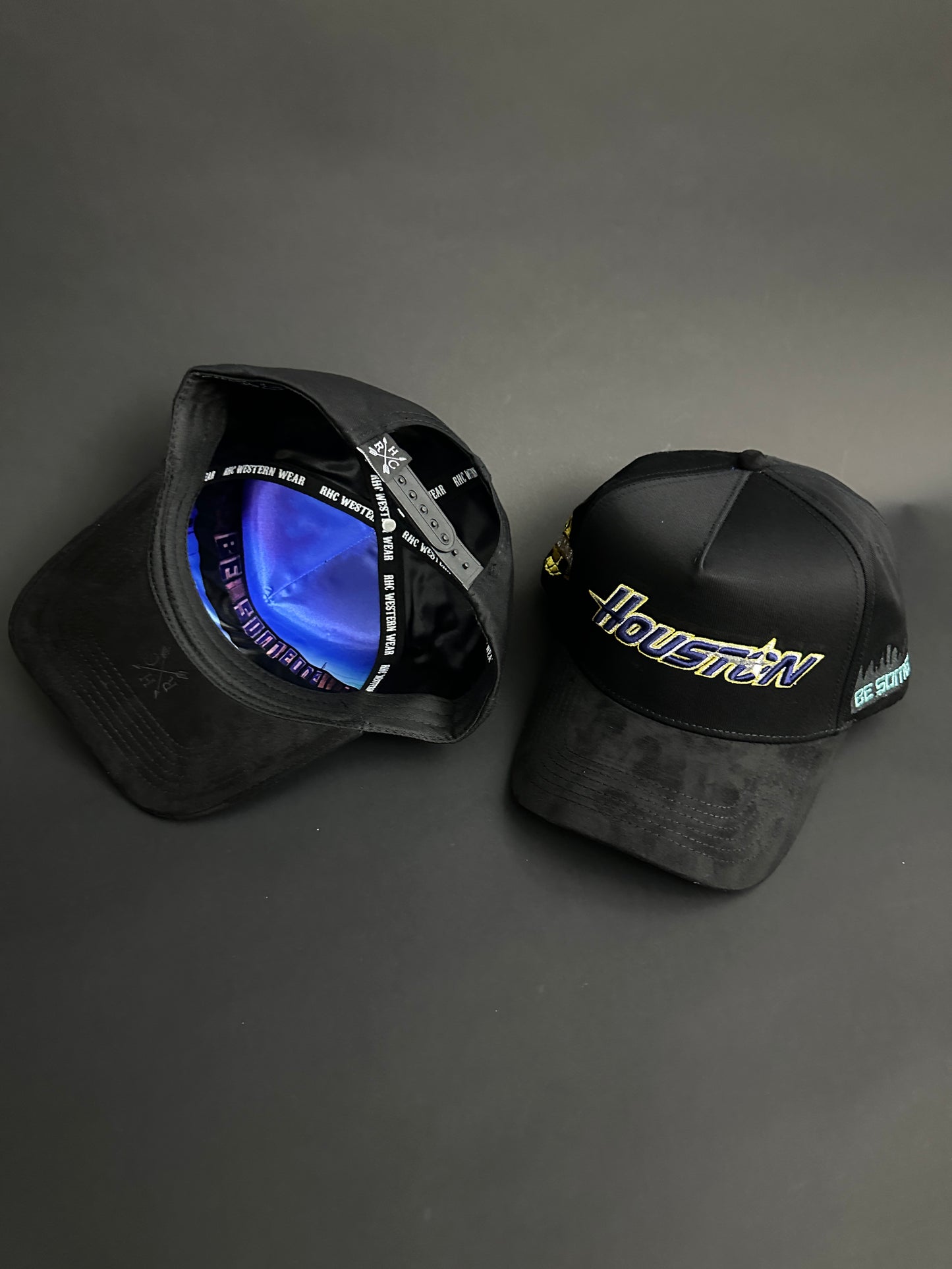 Black Metallic Houston SnapBack Hat