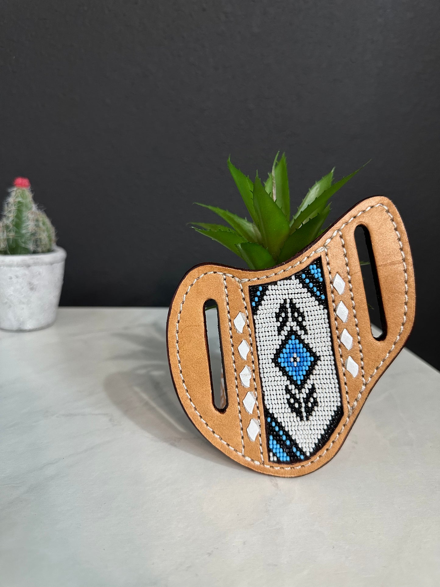 Beaded Leather K Sheath-2017
