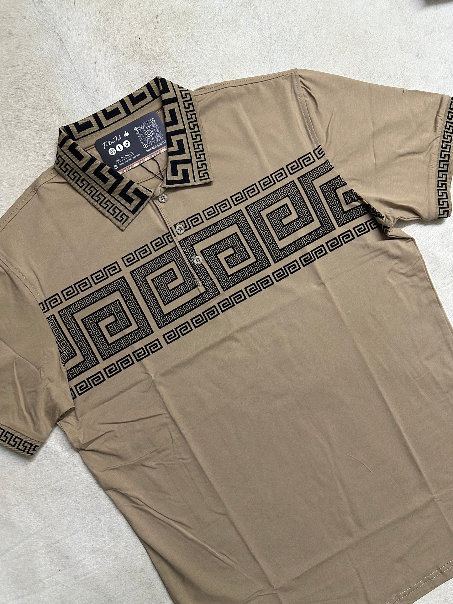 Beige Flocking Polo