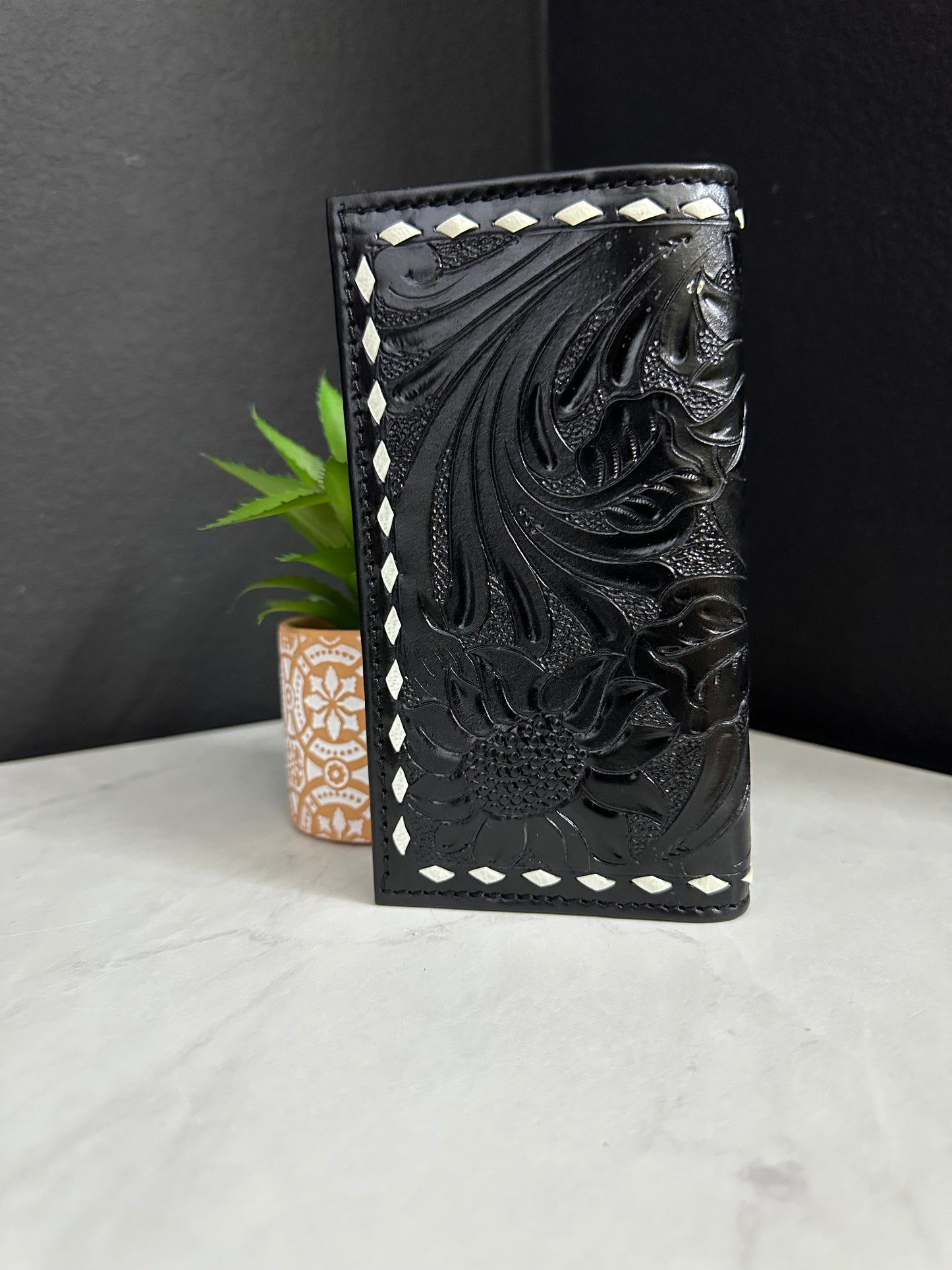 Men Tooled Inlay Beaded Rodeo Wallet-2023