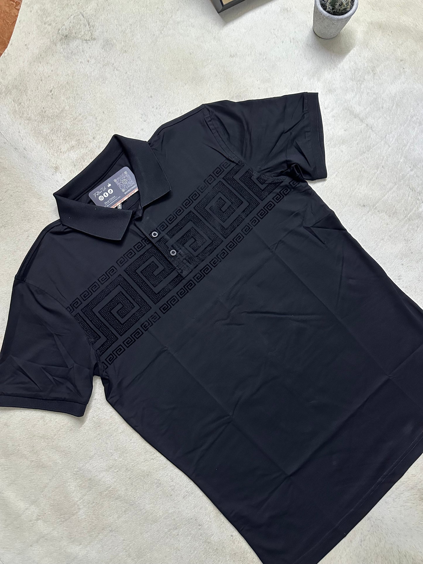 Black Flocking Polo