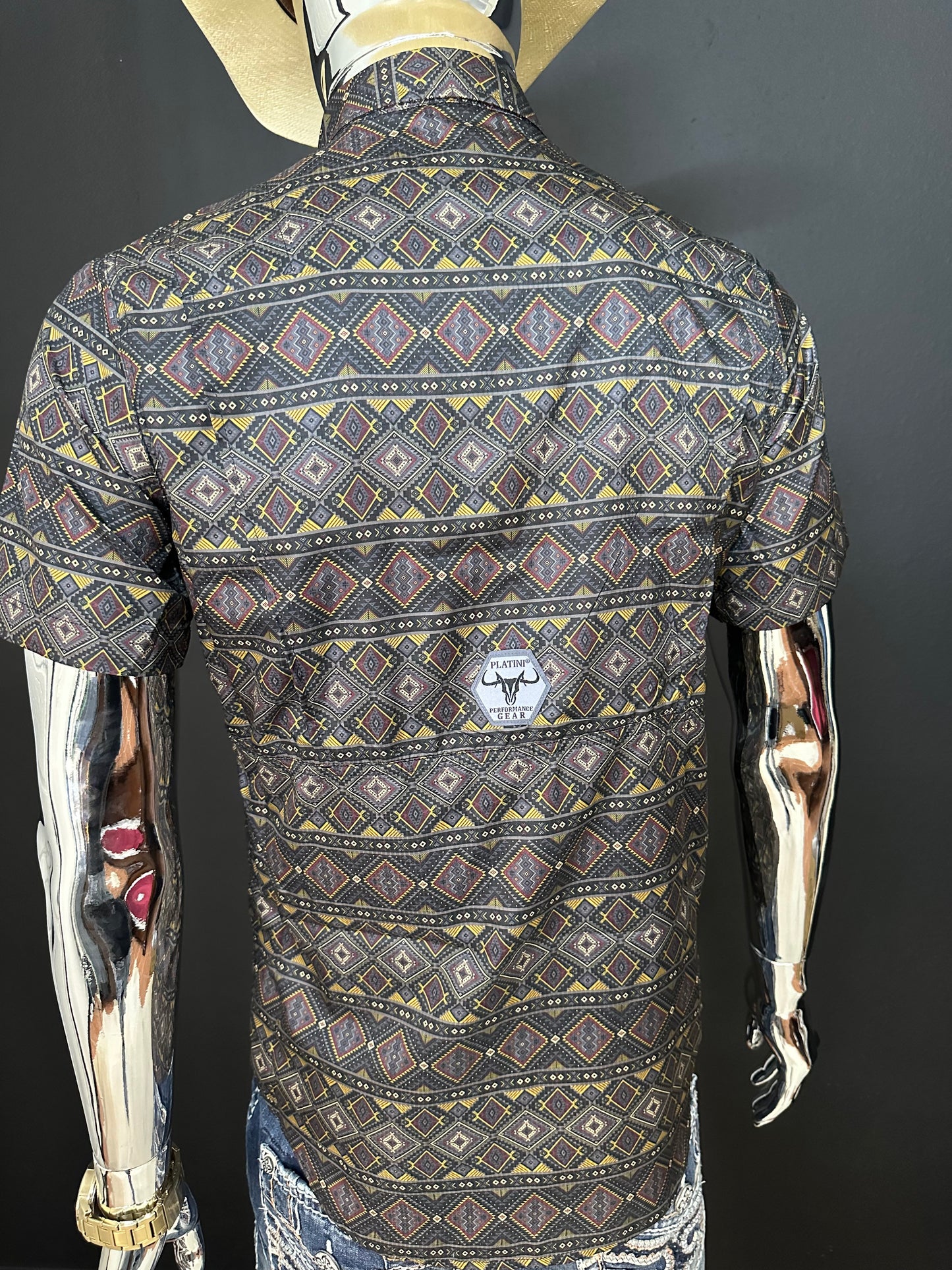 Dave Performance Short Sleeve Snap Button-9876