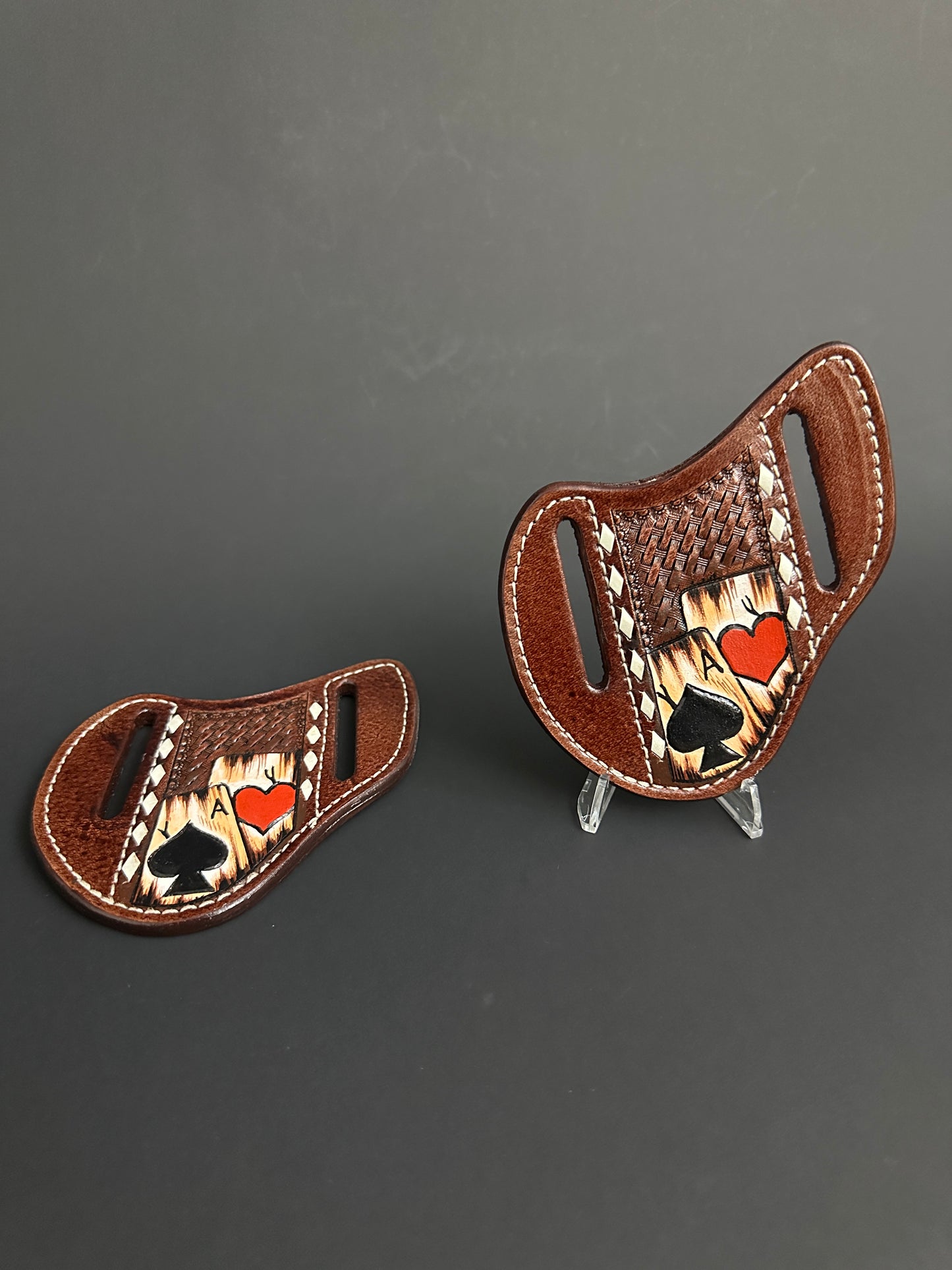 Ace Heart Leather Tooled KSheath