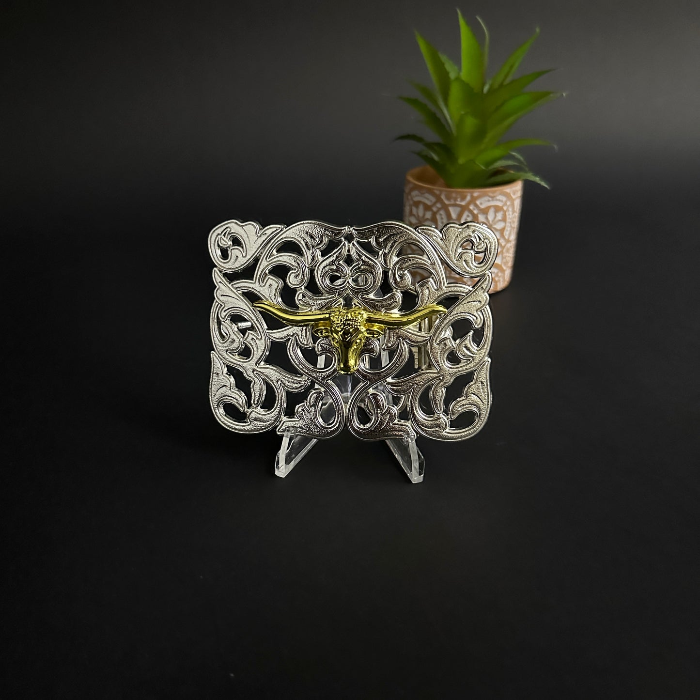 Long Horn Prestige Ranch Belt Buckle Belt Is Not Included