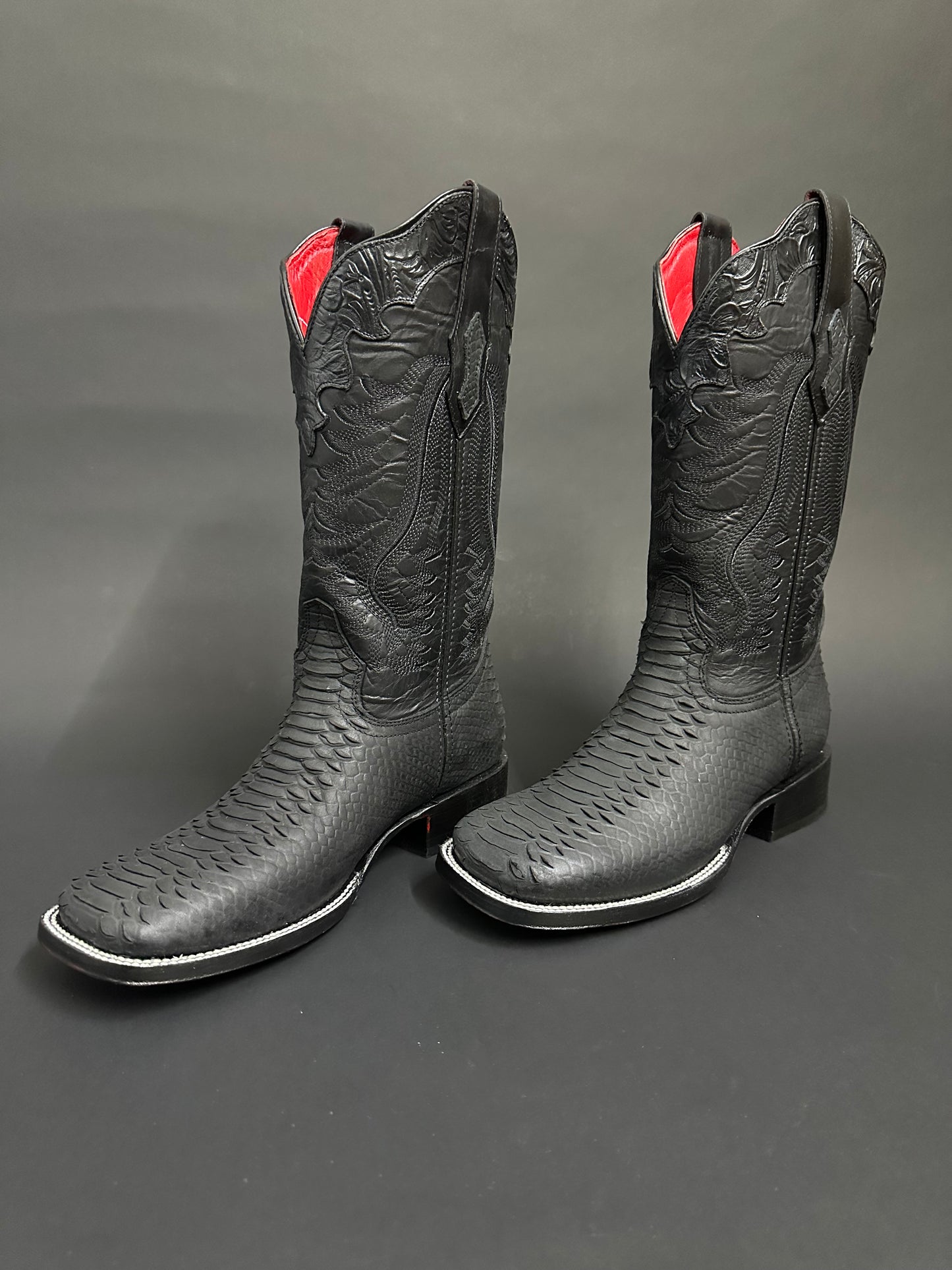 Jackson Black Matte Western Men Cowboy Boots