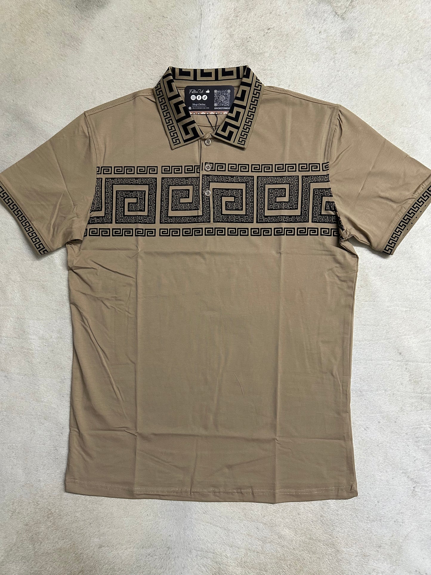 Beige Flocking Polo