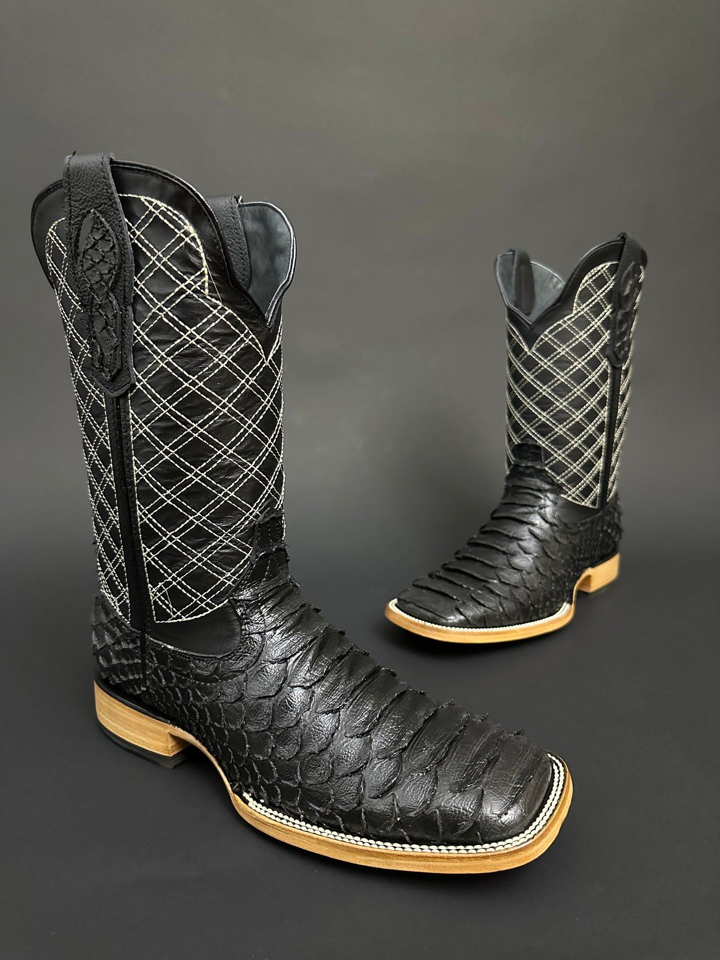 Roy Black Matte Men Cowboy Boots