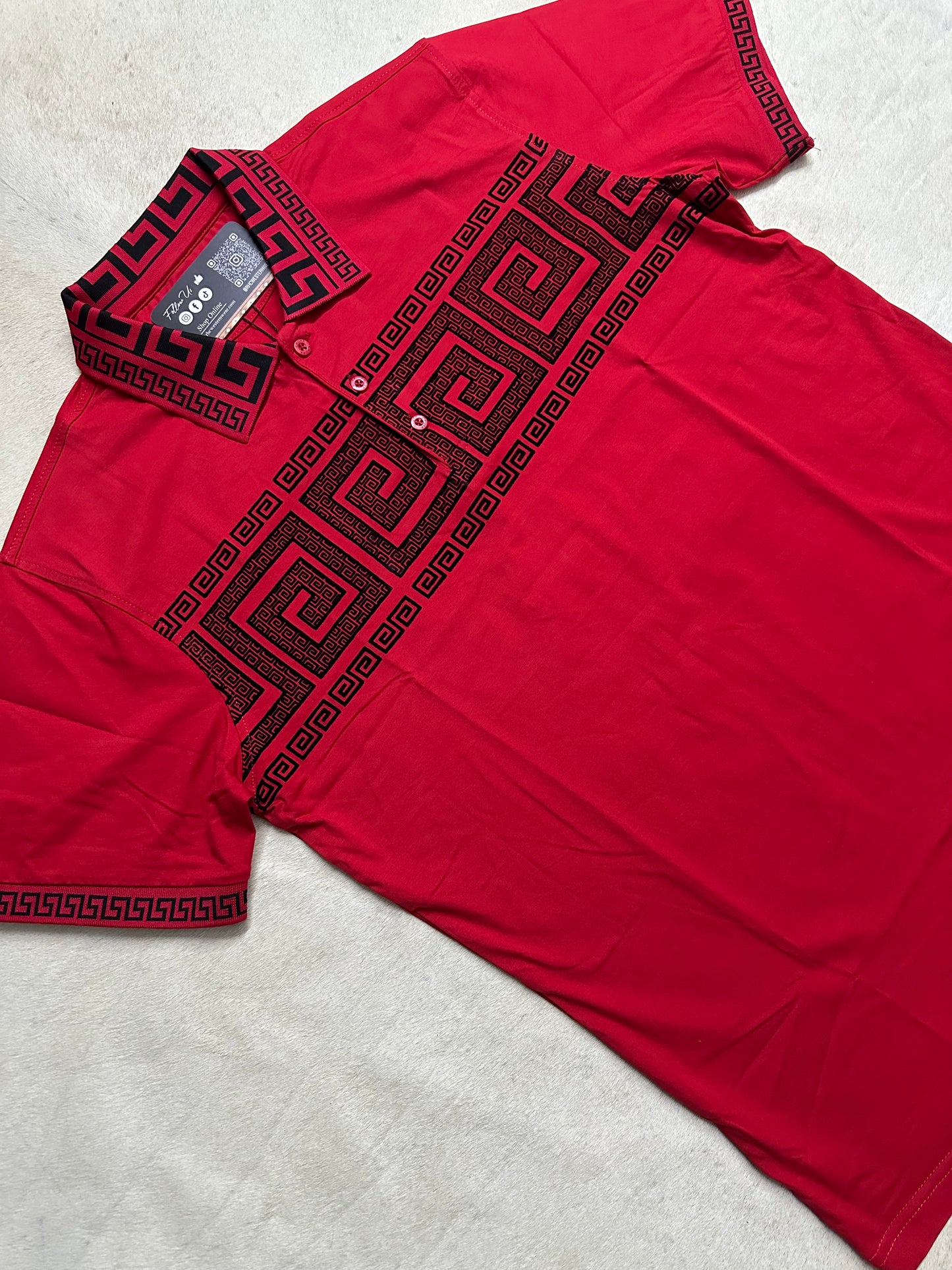 Red Flocking Polo-2426