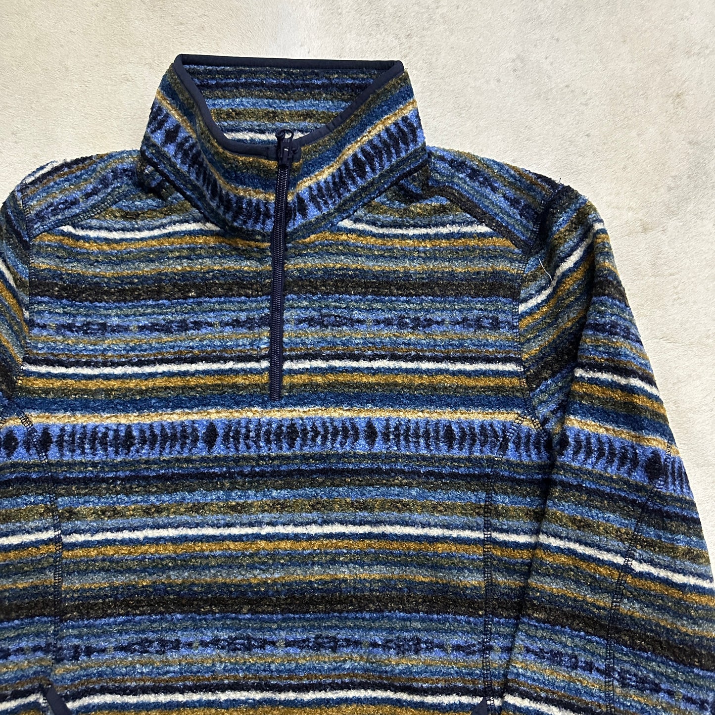 Blue Men’s Aztec Print Pull Over Quarter Zip