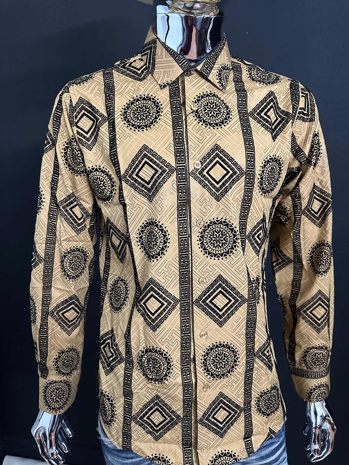 Antonio Flocked Modern Fit Long Sleeve-2069