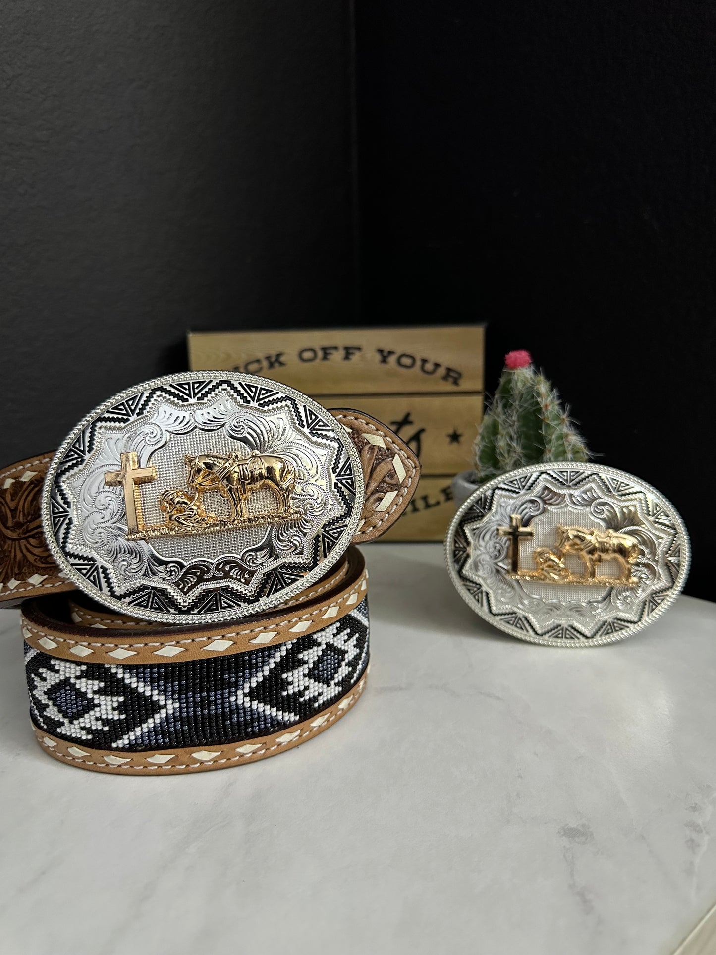 Arlo Praying Cowboy Belt Buckle