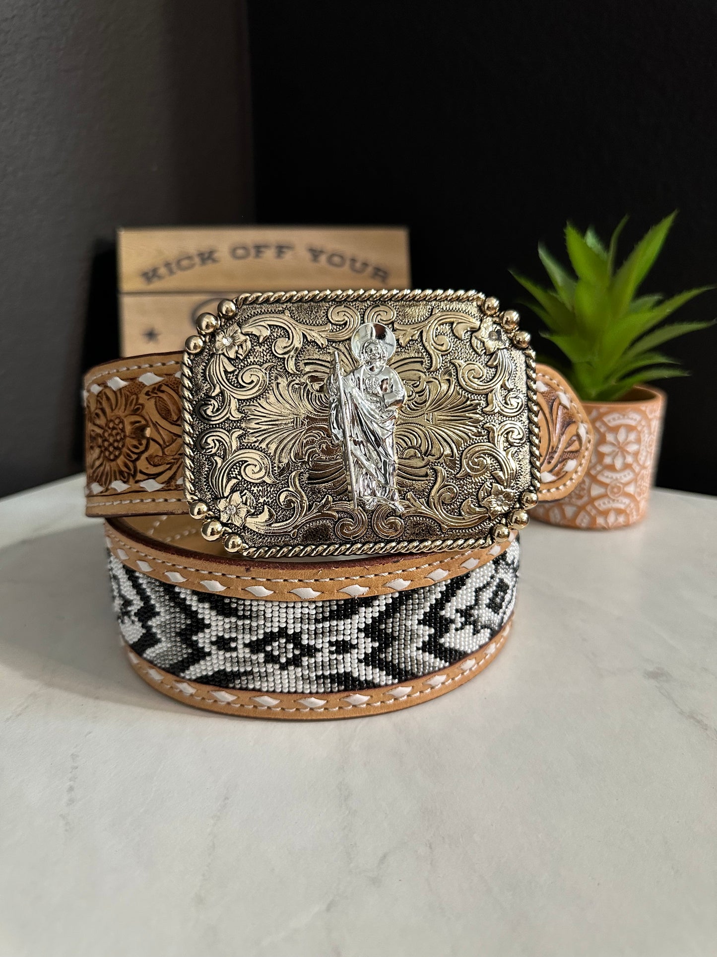 SJ-Gold San Judas Tadeo Belt Buckle