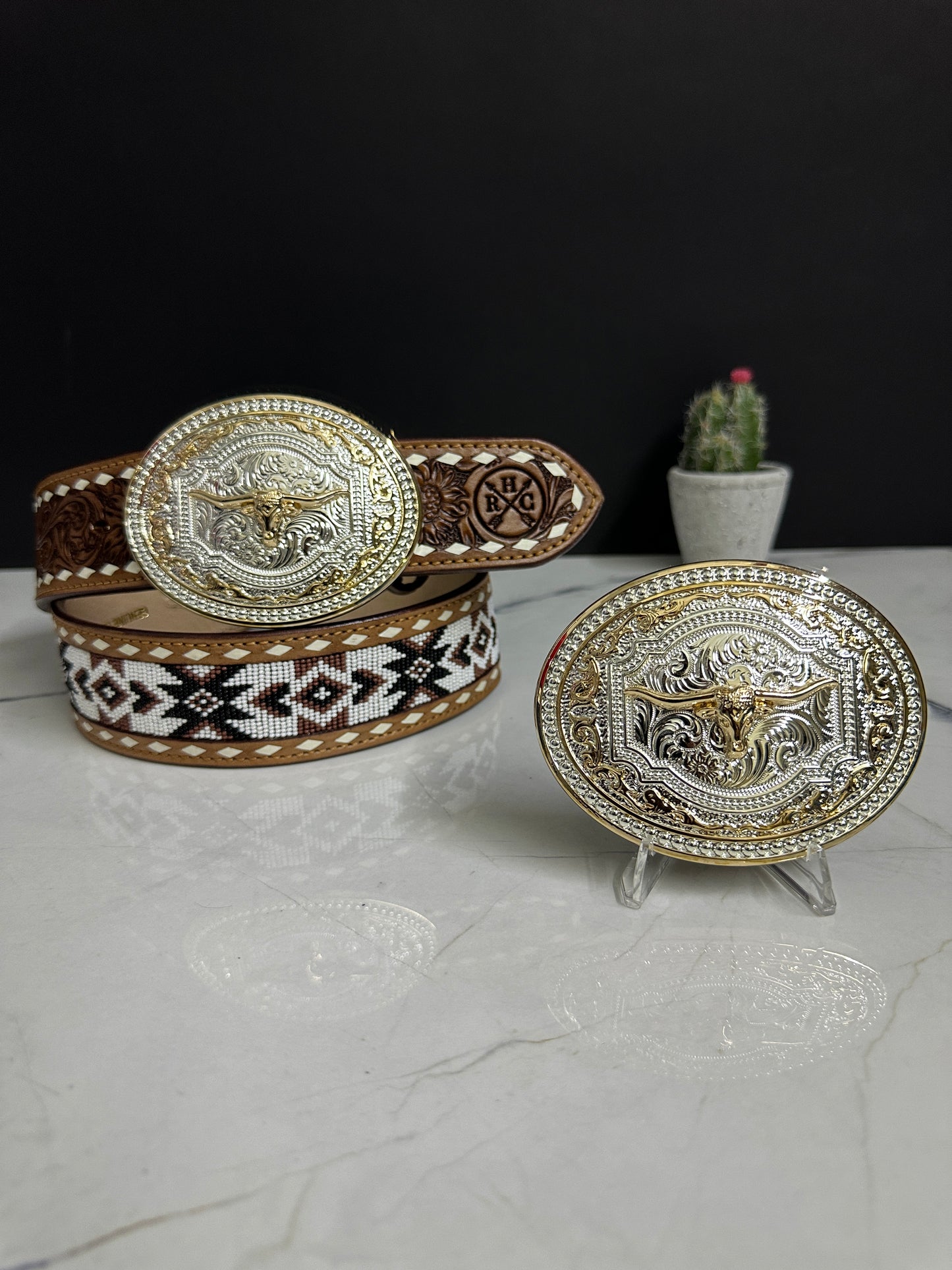 Hereford Long Horn Belt Buckle