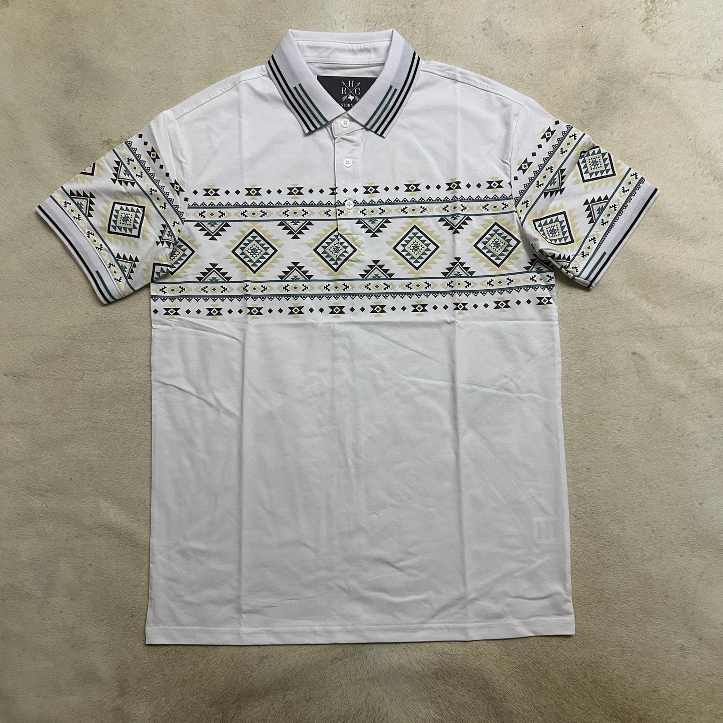 Santiago Modern Fit Stretch Cotton Aztec Polo