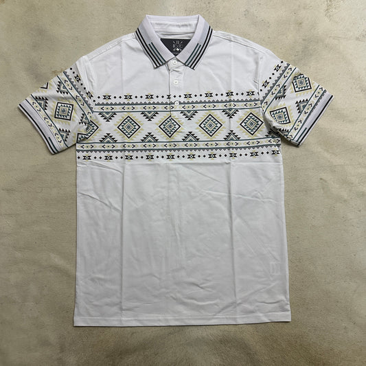Santiago Modern Fit Stretch Cotton Aztec Polo