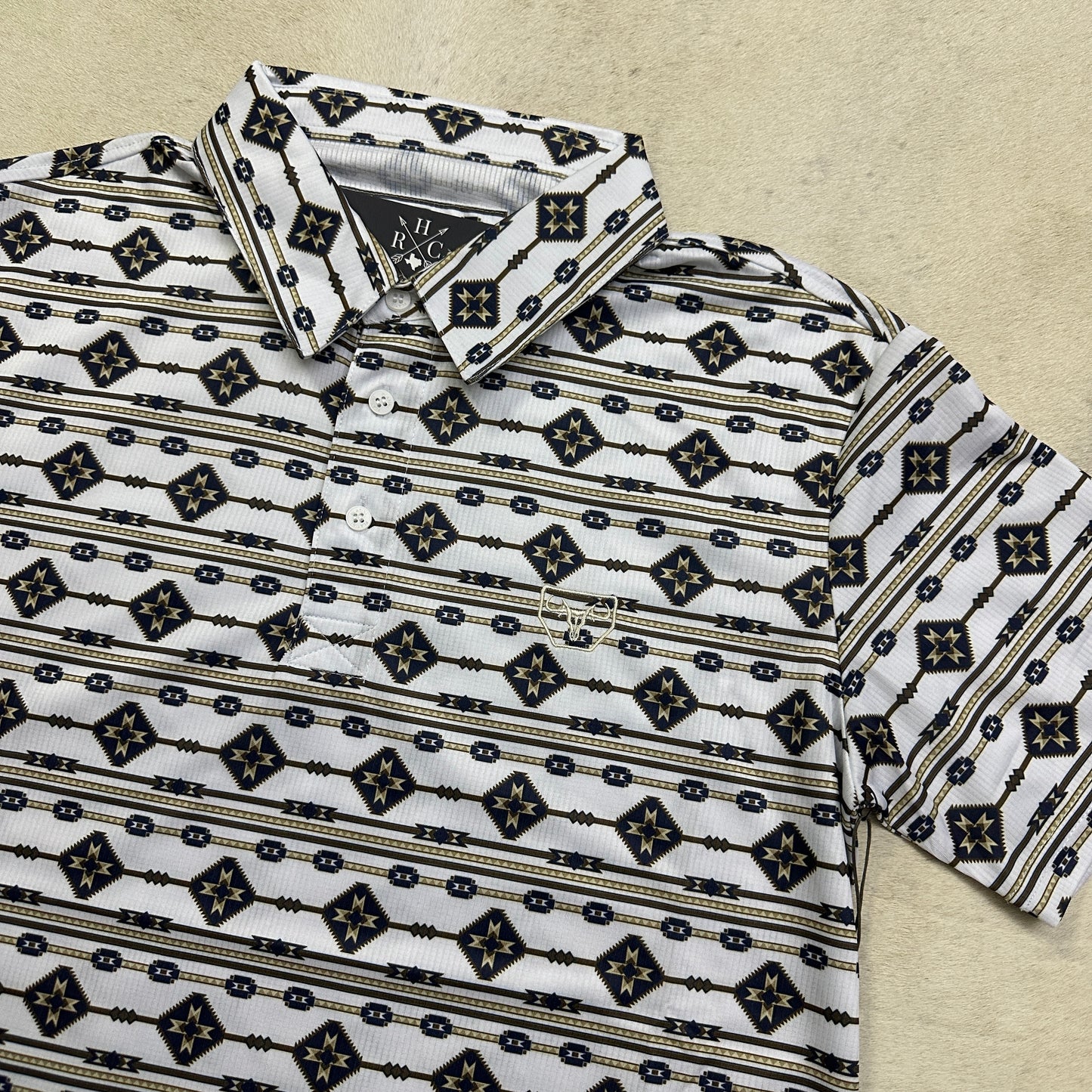 Alejandro Modern Fit Performance Fabric Aztec Polo-11432
