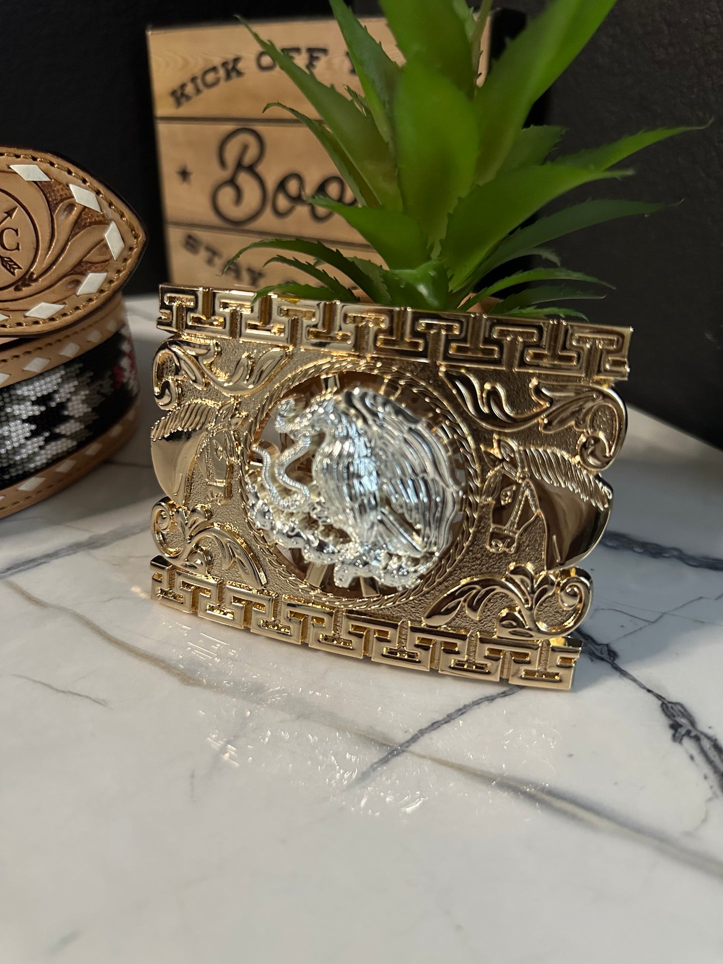 Castle Mexico Eagle Belt Buckle