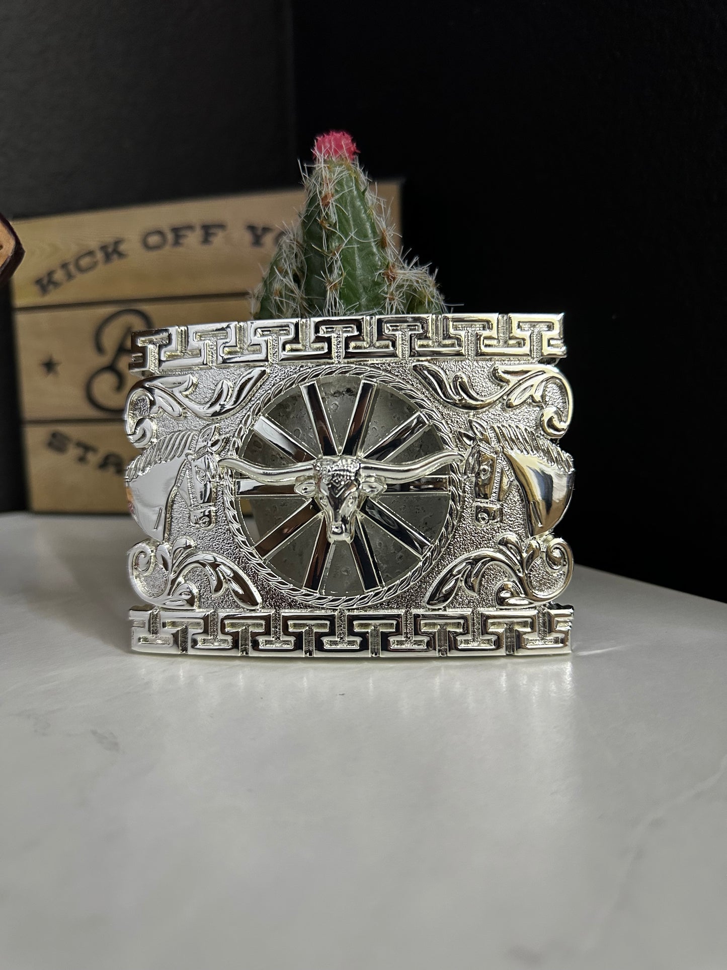 Dylan Long Horn Belt Buckle