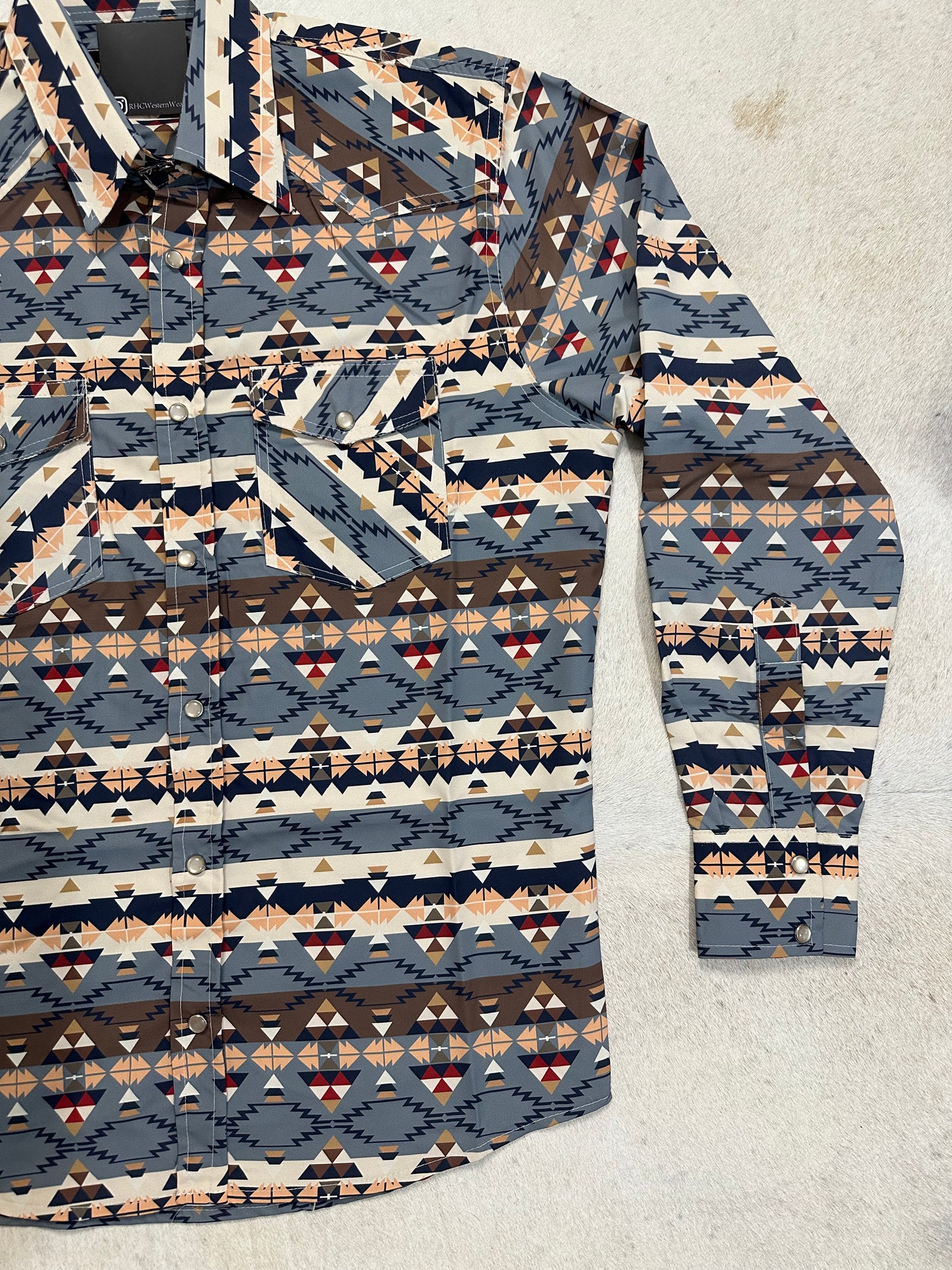 Blue Aztec L/S