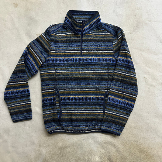 Blue Men’s Aztec Print Pull Over Quarter Zip
