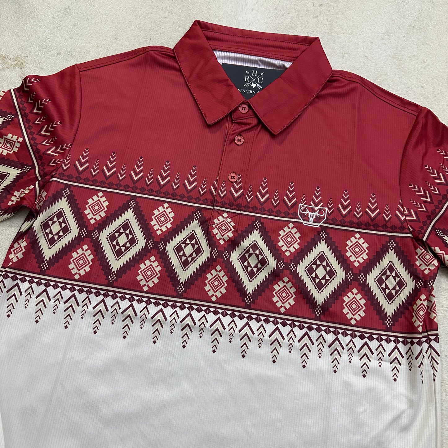 Henry Modern Fit Performance Fabric Aztec Polo