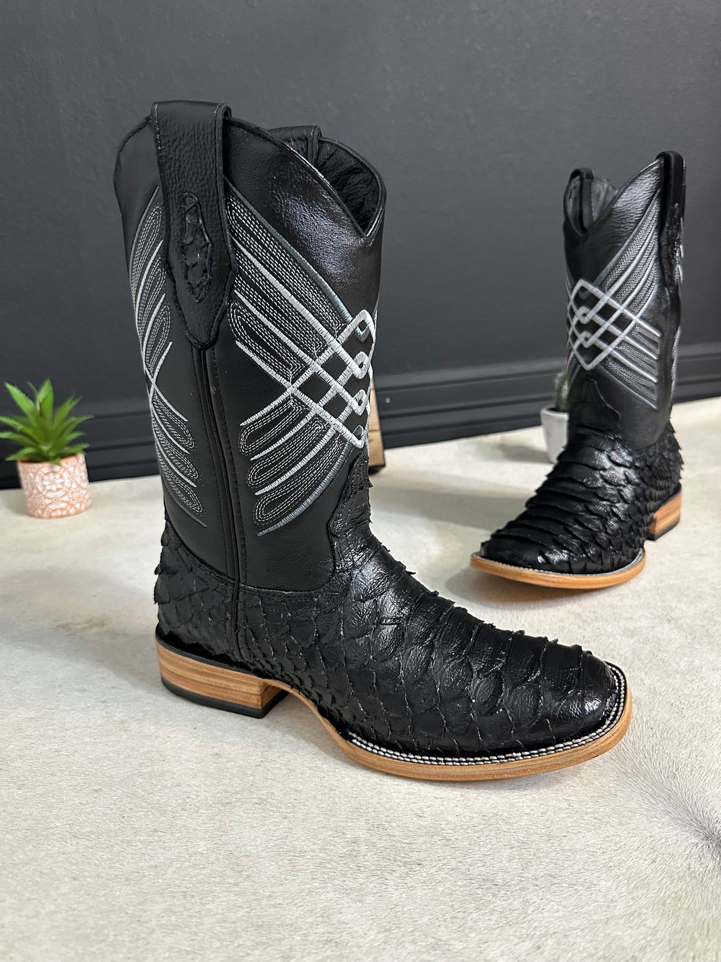 Adam Black Python Men Cowboy Boots