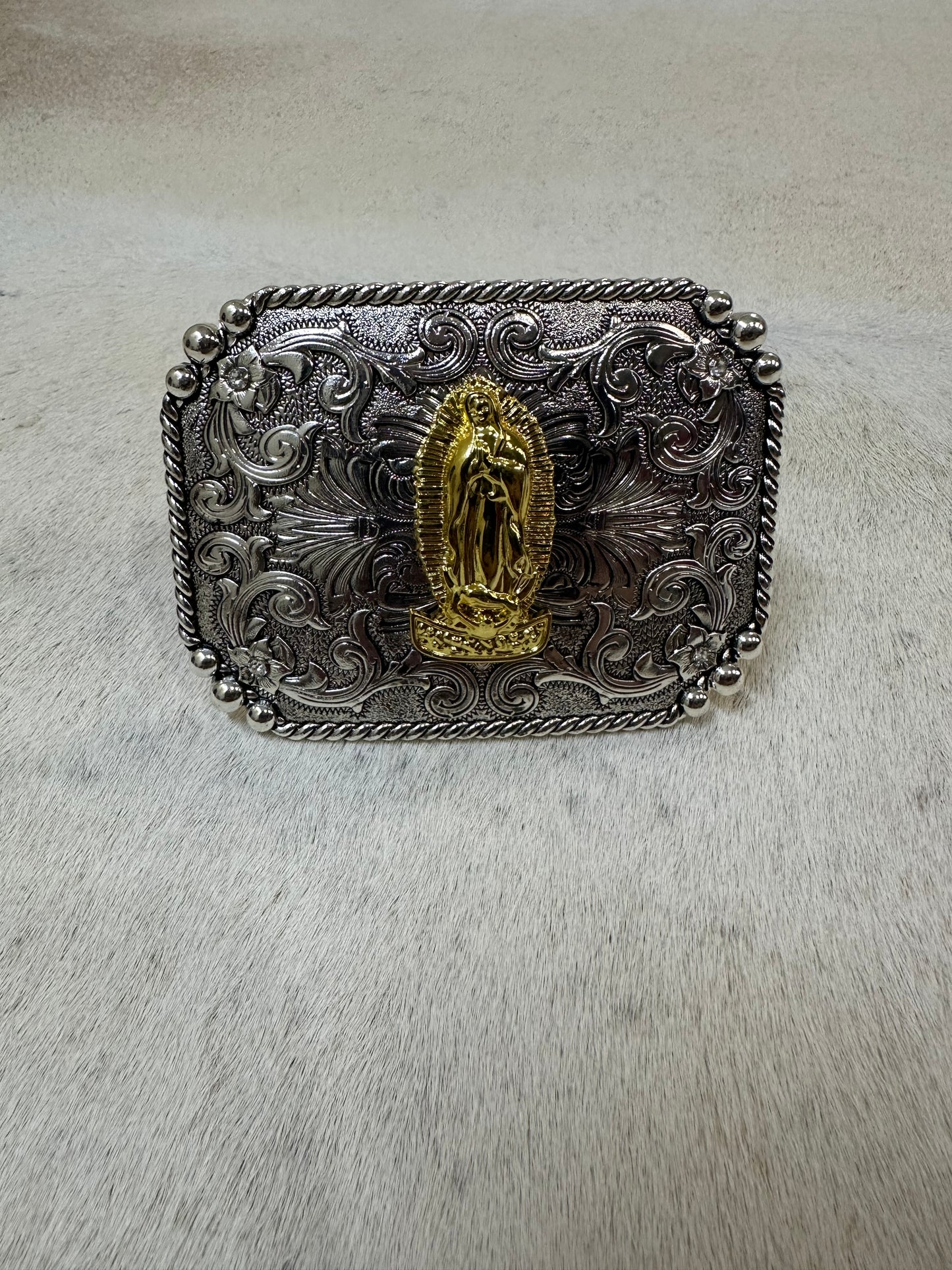 Classic Virgen Mary Belt Buckle