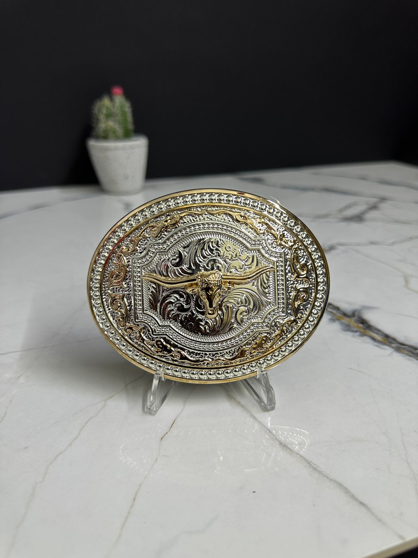 Hereford Long Horn Belt Buckle