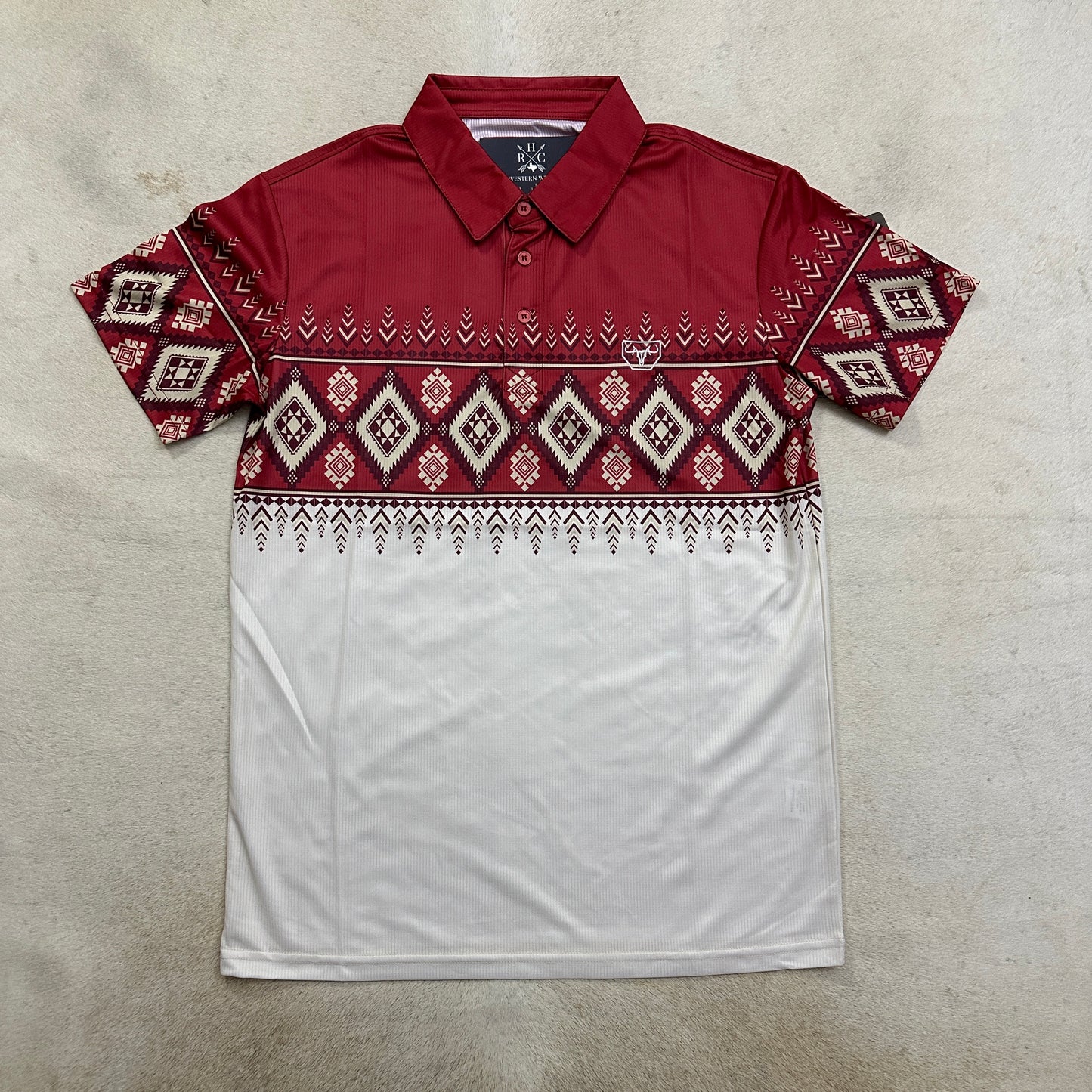 Henry Modern Fit Performance Fabric Aztec Polo