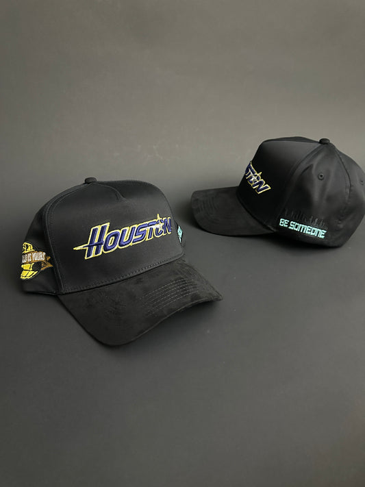 Black Metallic Houston SnapBack Hat