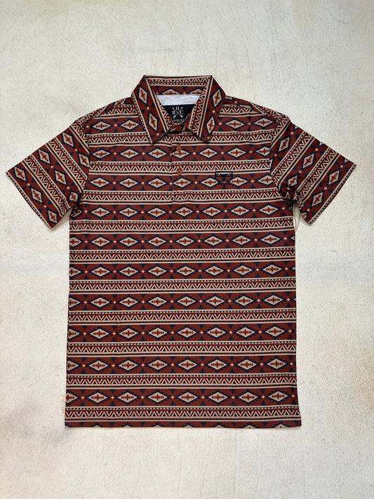 Carmine Aztec Polo Dry Fit 10172