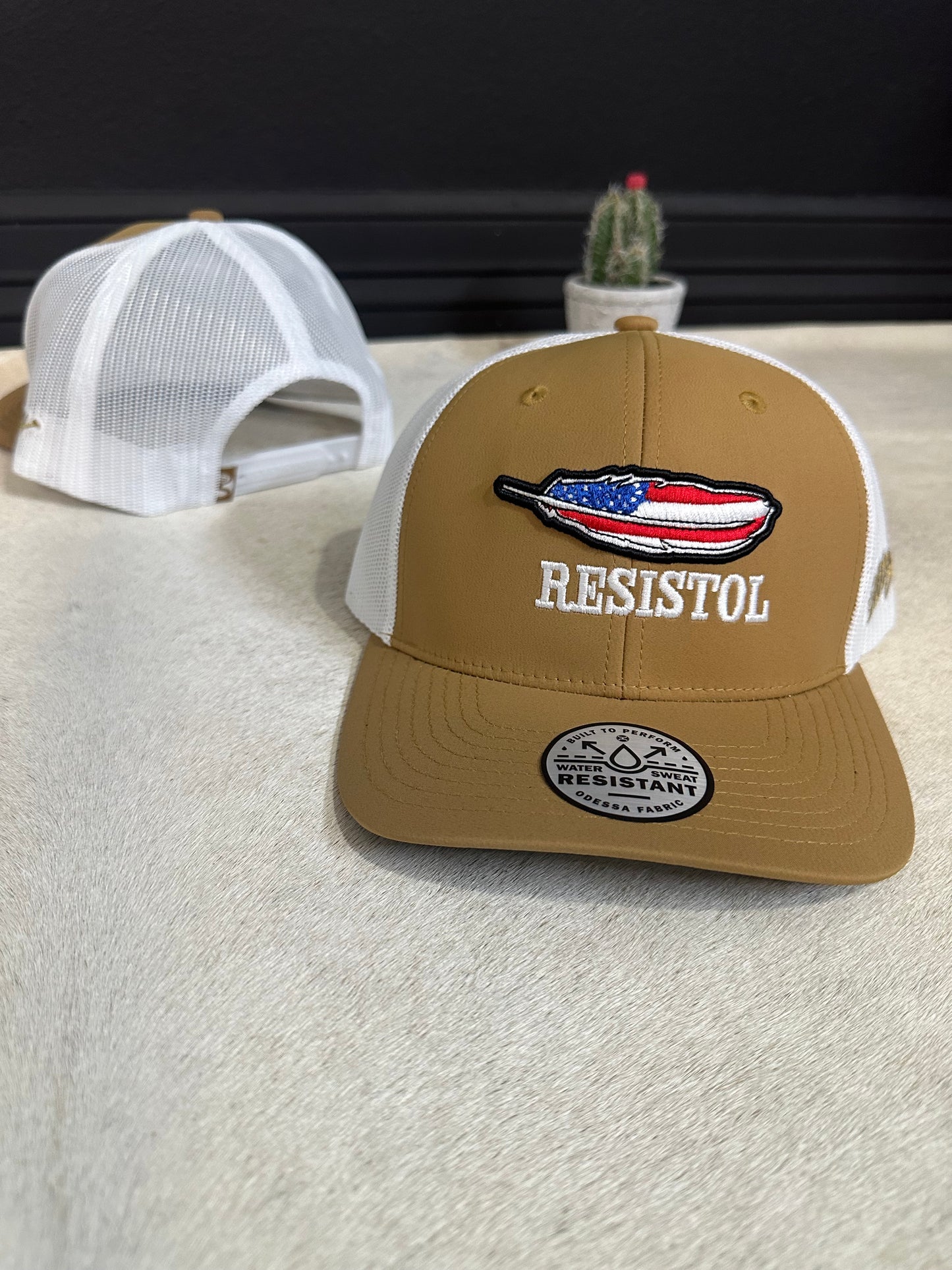 Resistol Tan/ White Trucker Hats