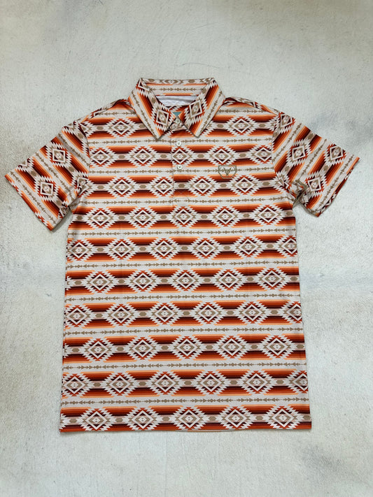 Beige Aztec Polo DrY Fit PGP-10160