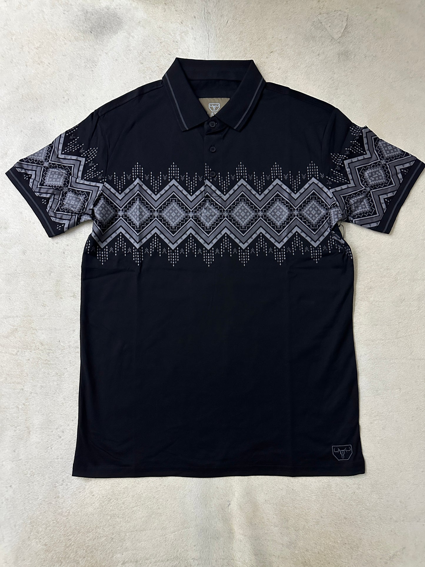 Riven Modern Fit Stretch Cotton Aztec Polo 167