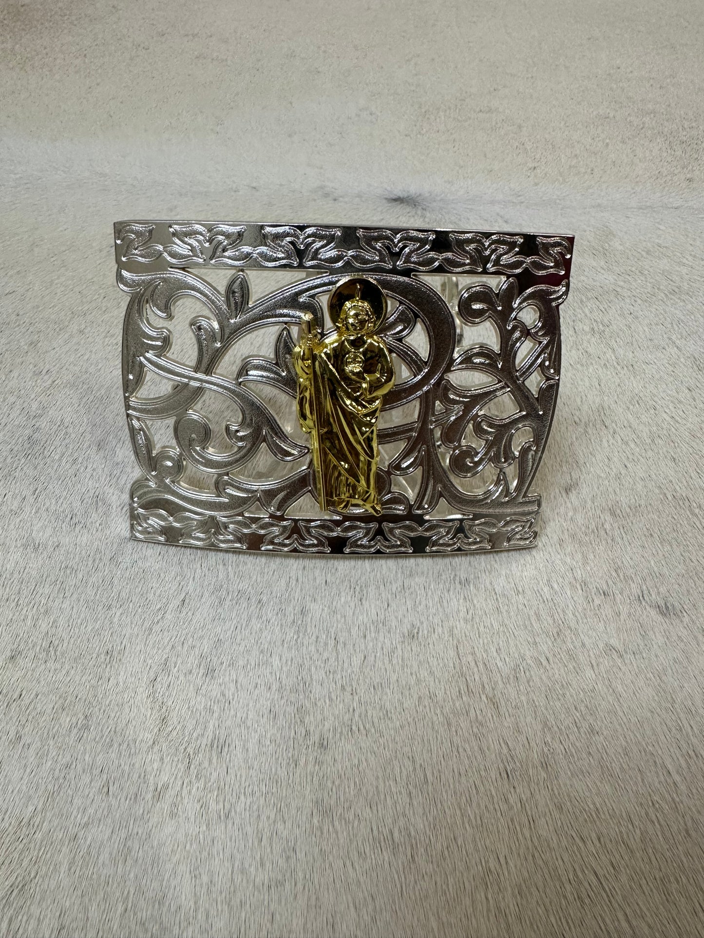 Vintage San Judas Tadeo Belt Buckle