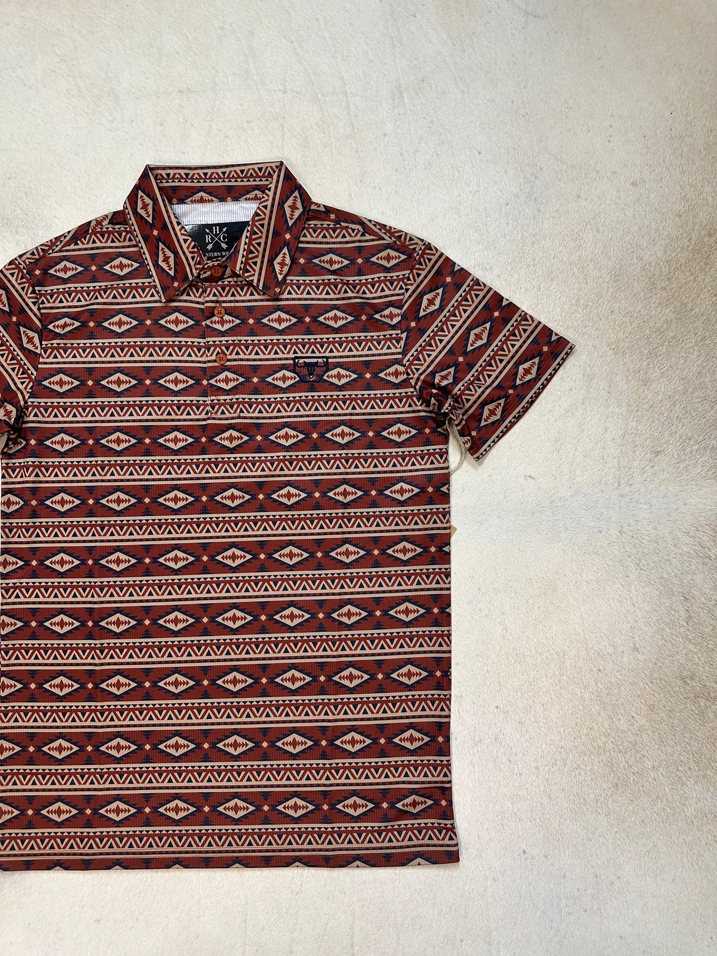 Carmine Aztec Polo Dry Fit 10172