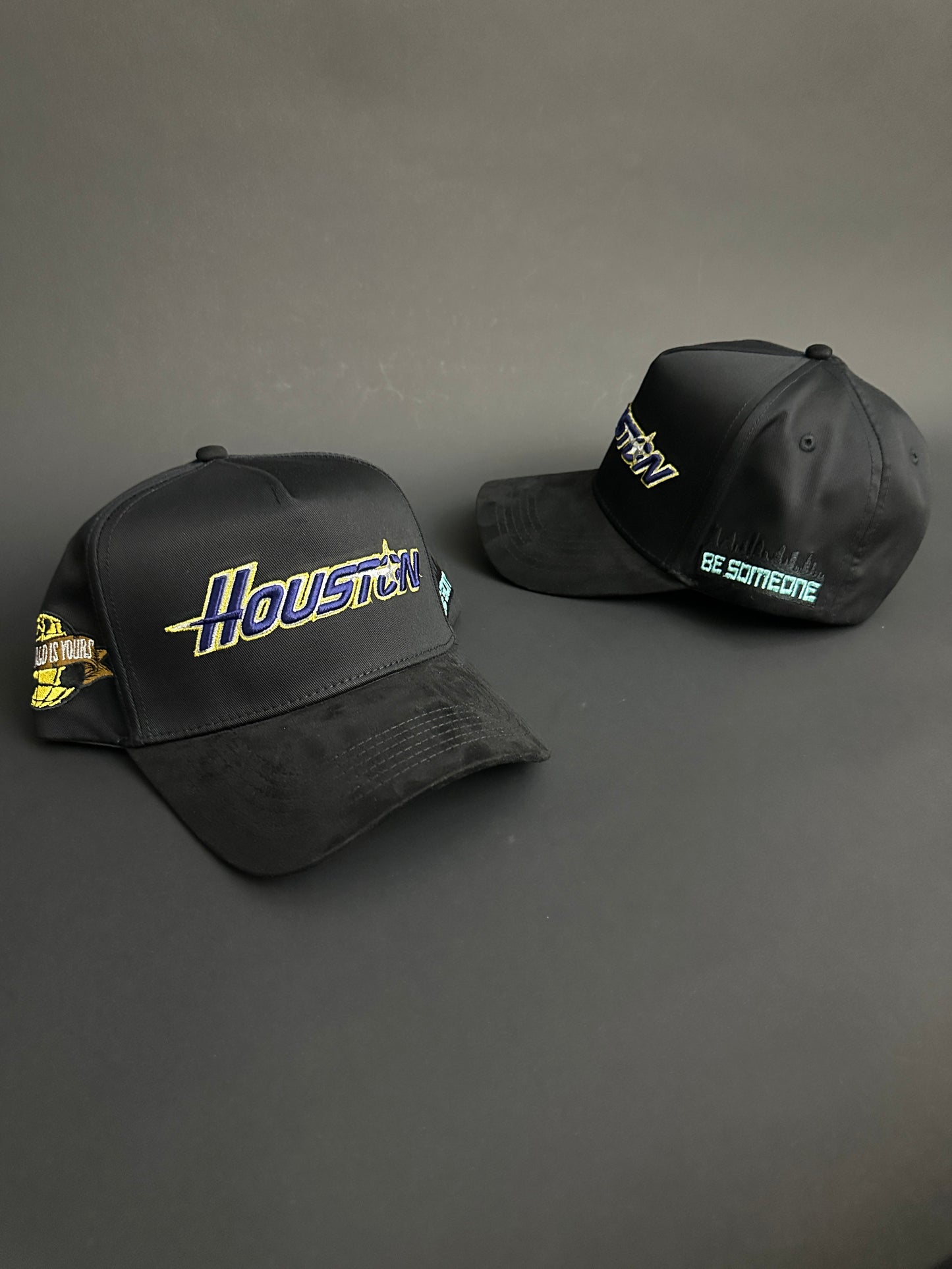Black Metallic Houston SnapBack Hat