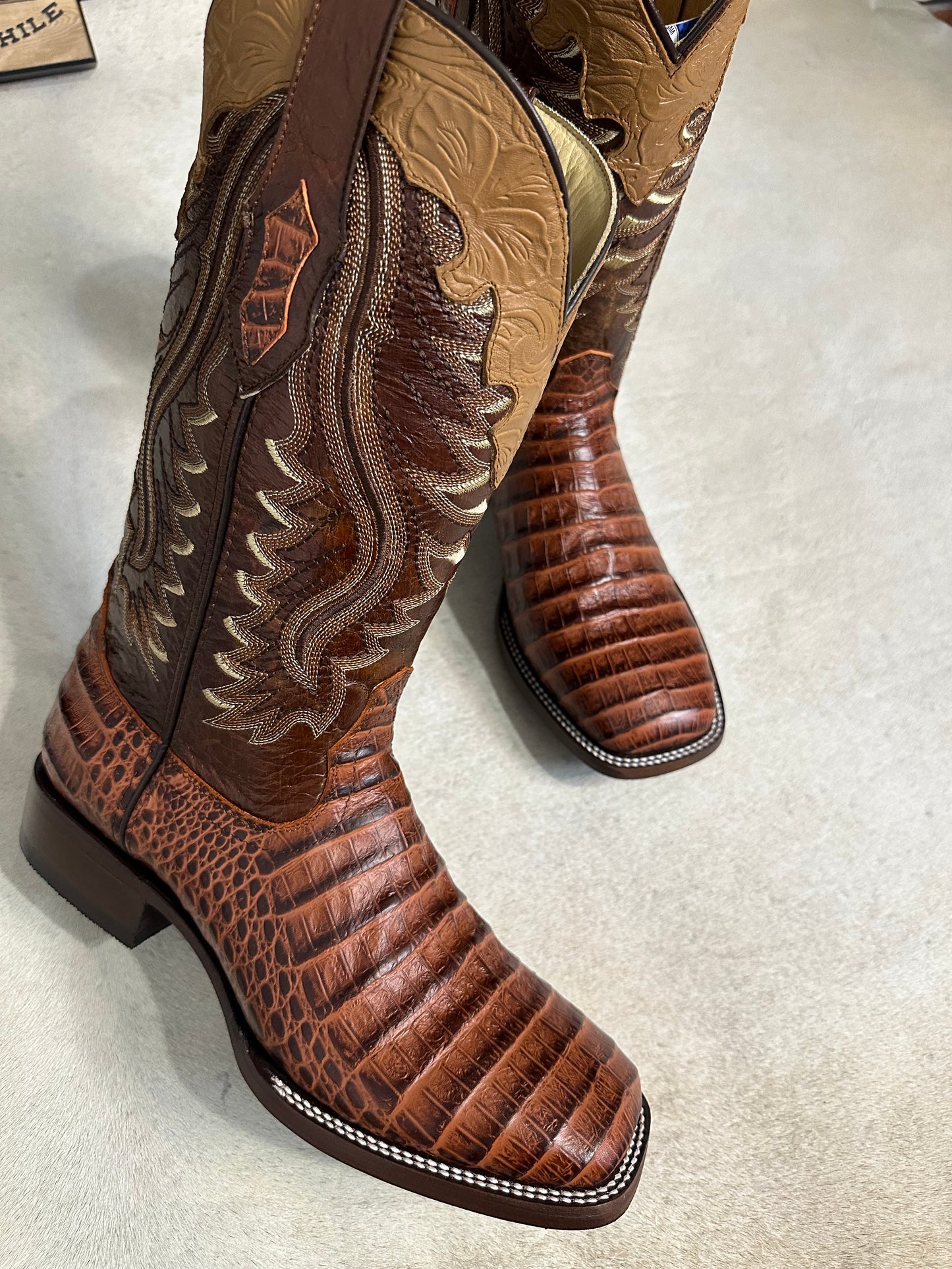 Miel Caiman Belly Cowboy Boots