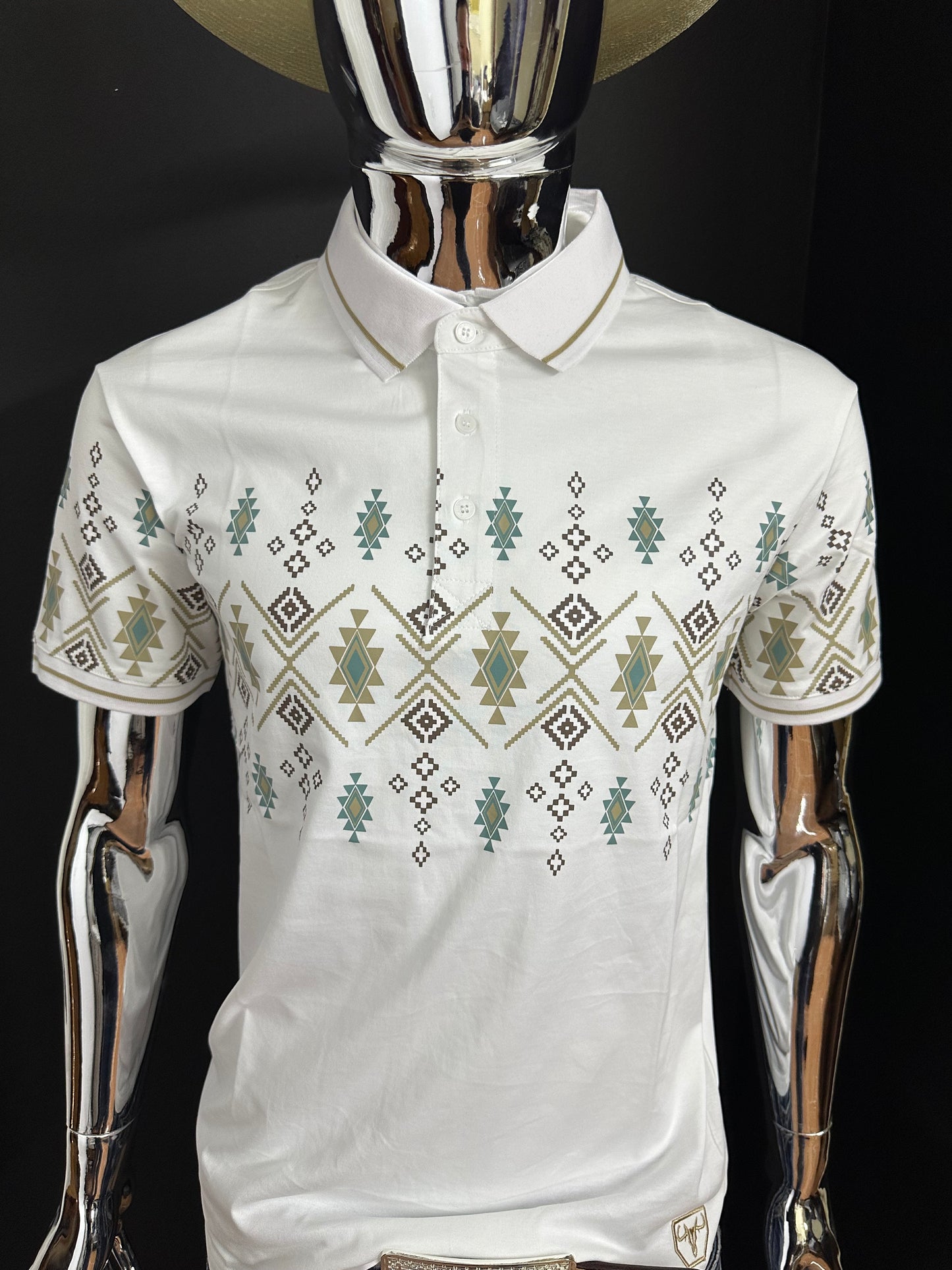 Abram Modern Fit Aztec Polo