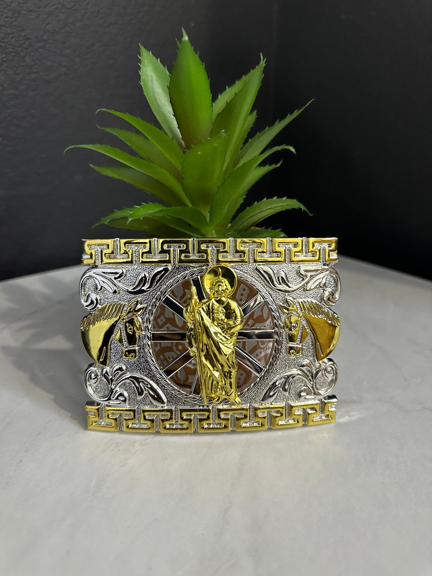 Dylan San Judas Tadeo Two Tone Belt Buckle