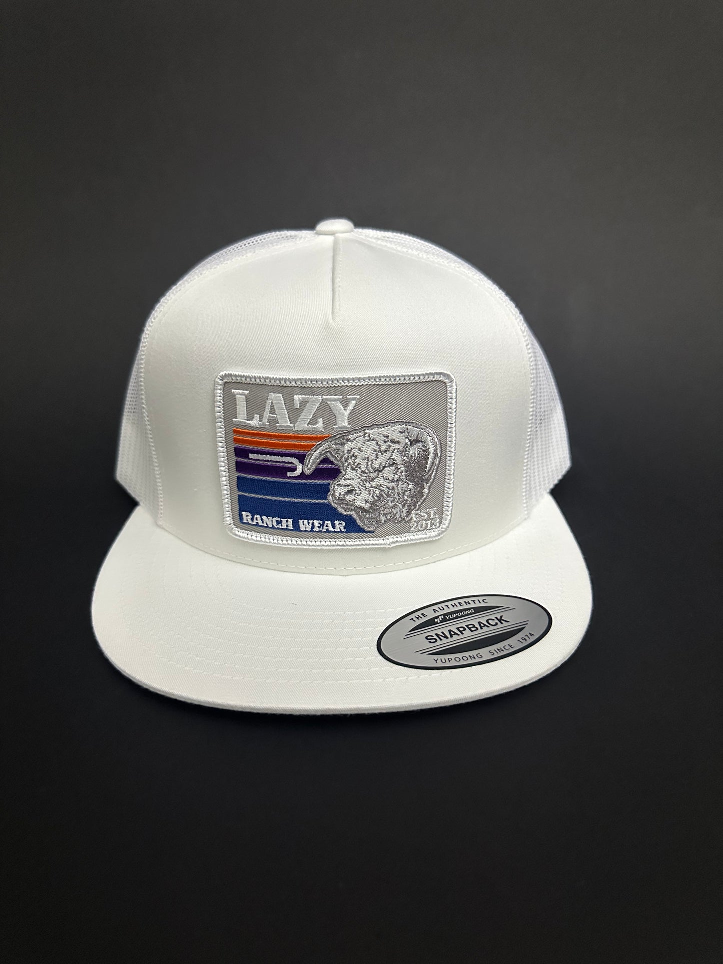 Lazy J Ranch Wear White Patch Trucker Hat