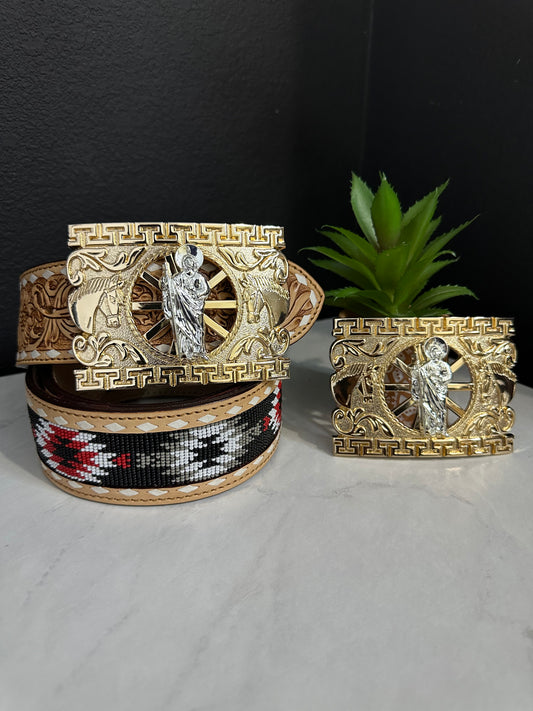 Dylan Rose Gold San Judas Tadeo Belt Buckle
