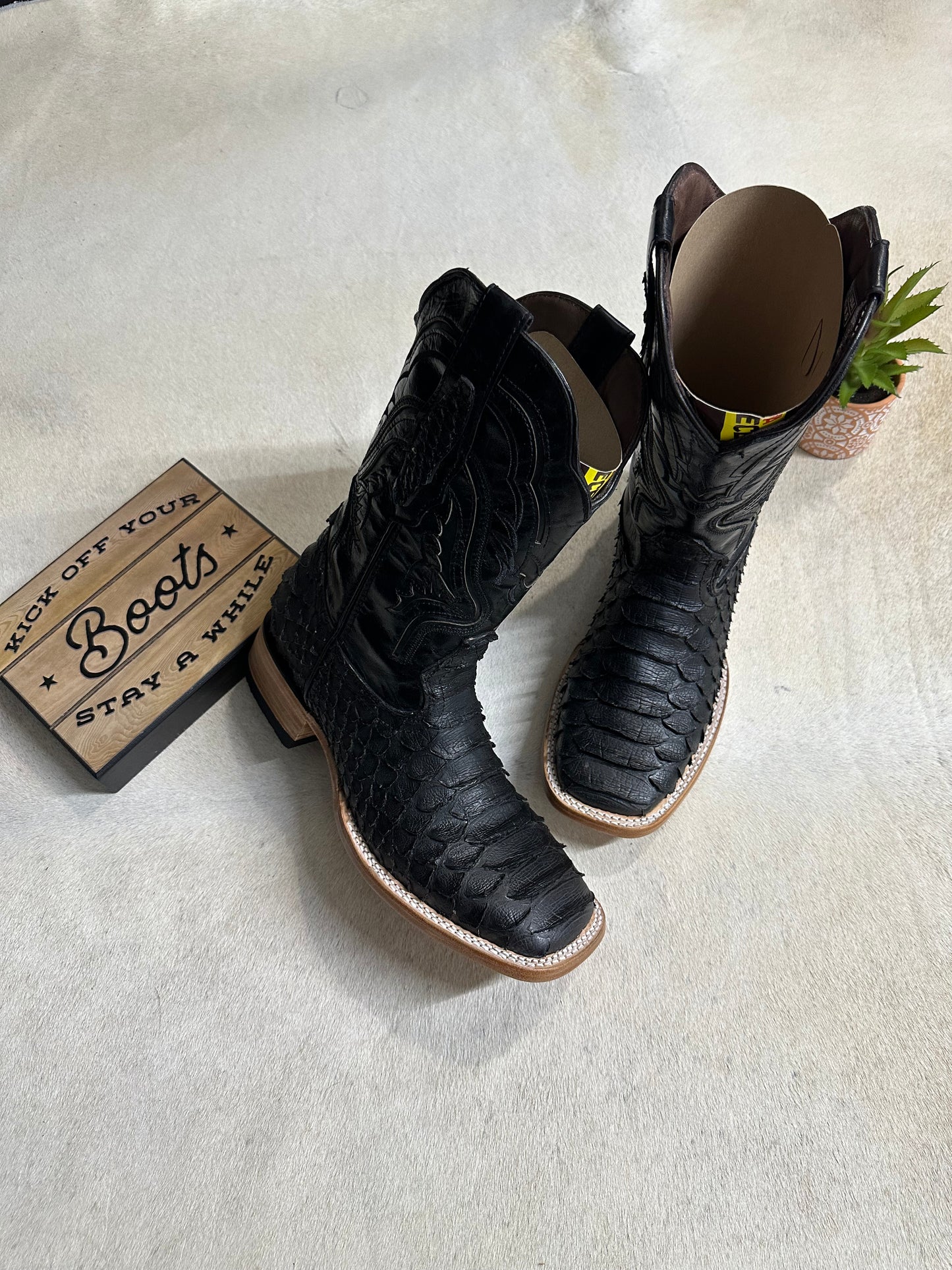 Albert Black Matte Men Cowboy Boots