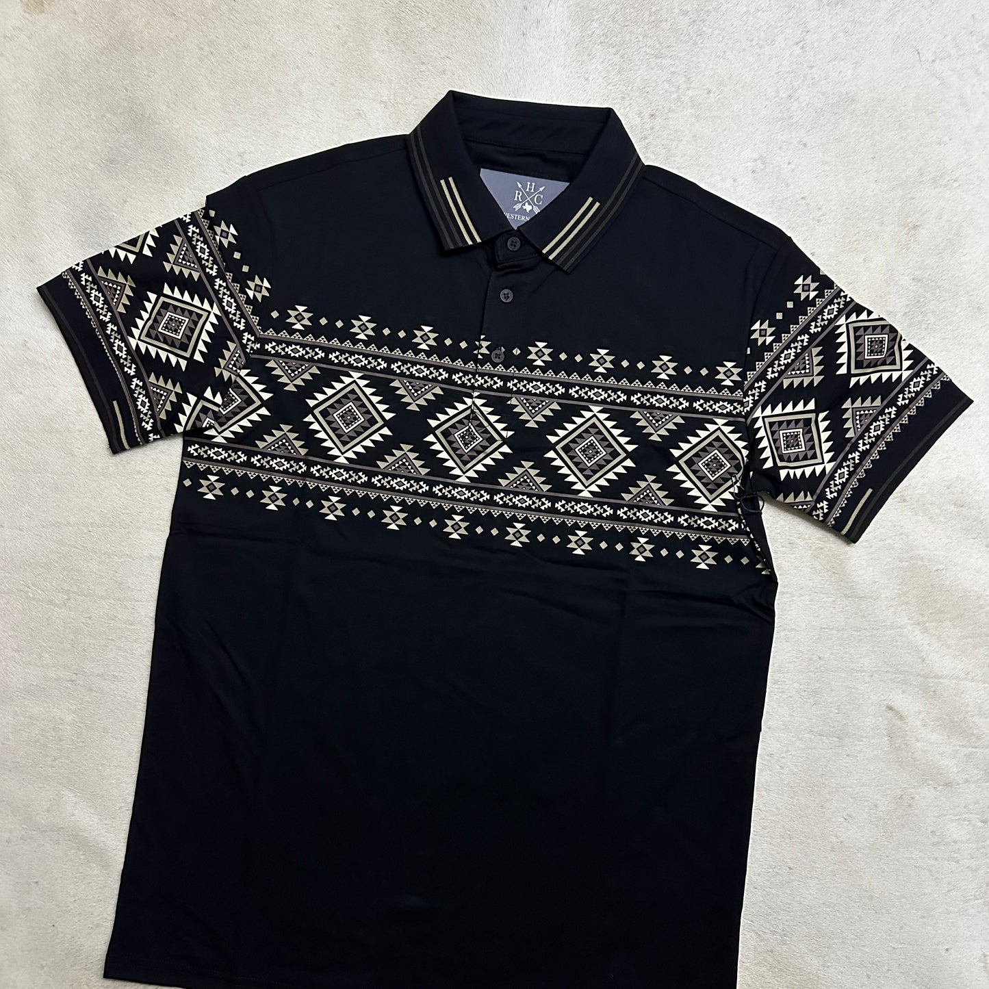Hudson Modern Fit Stretch Cotton Aztec Polo