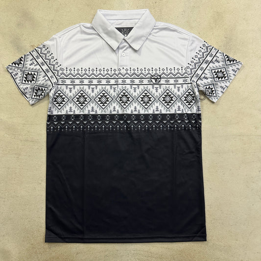 Gary  Modern Fit Performance Fabric Aztec Polo