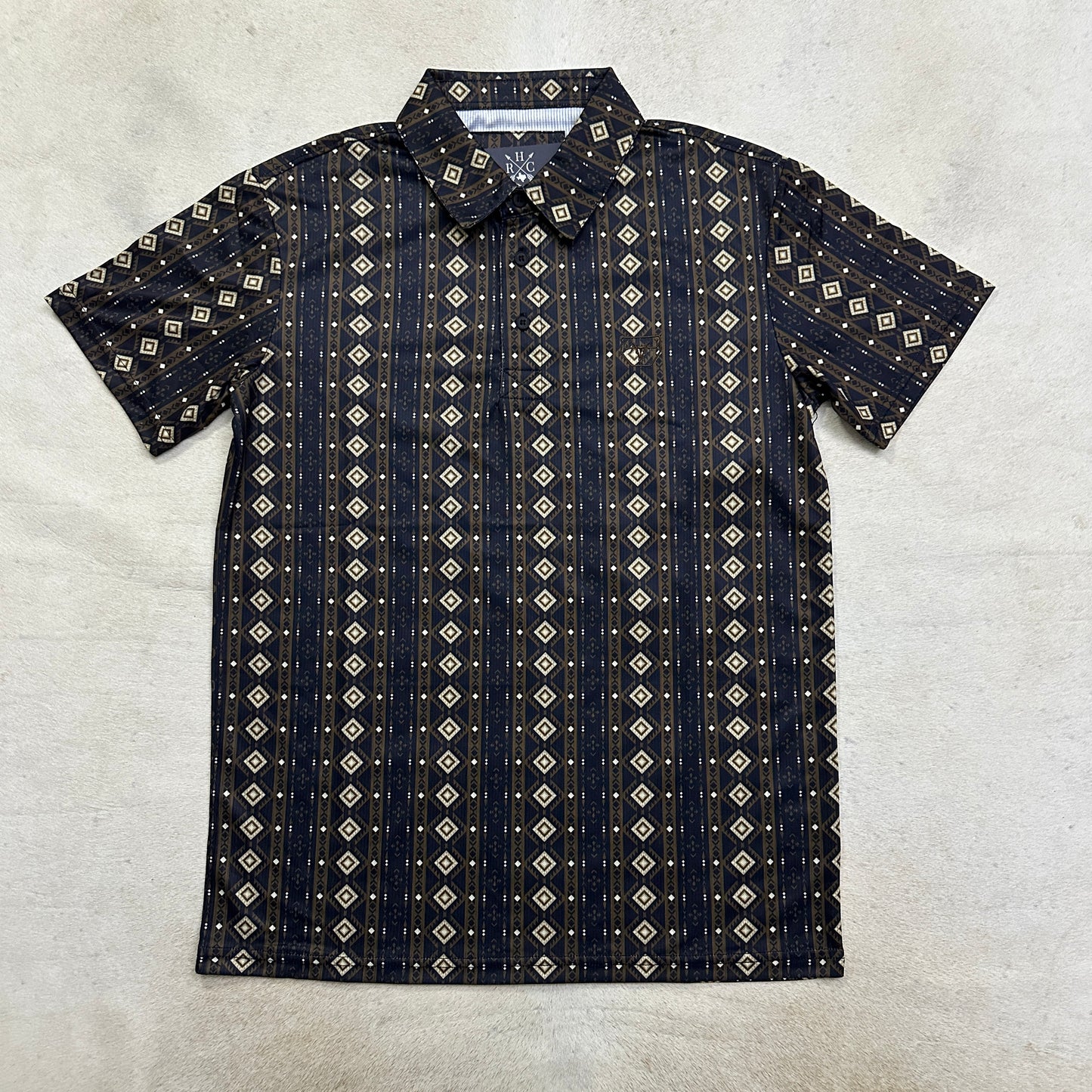 Darwin Modern Fit Performance Fabric Aztec Polo