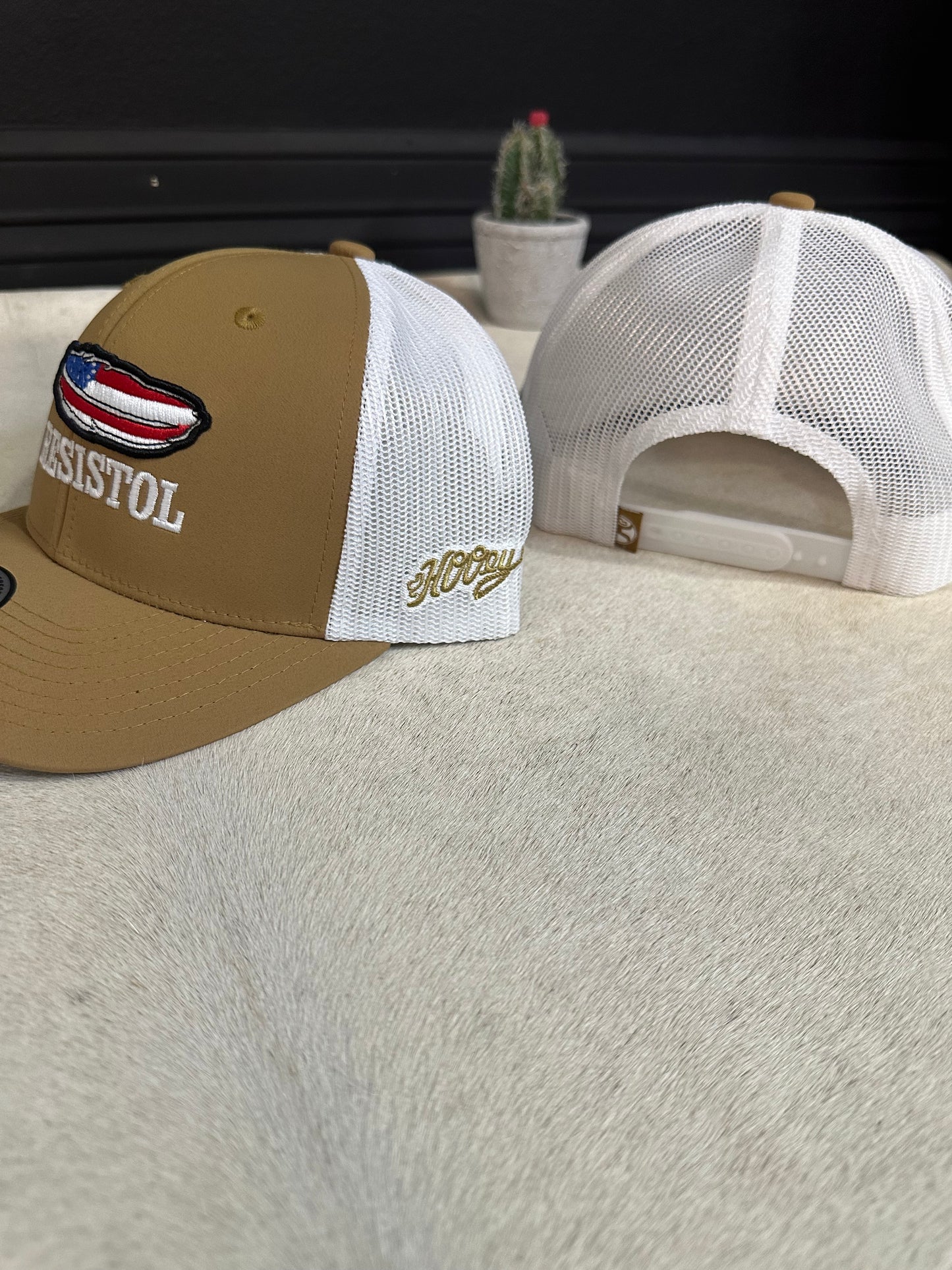 Resistol Tan/ White Trucker Hats