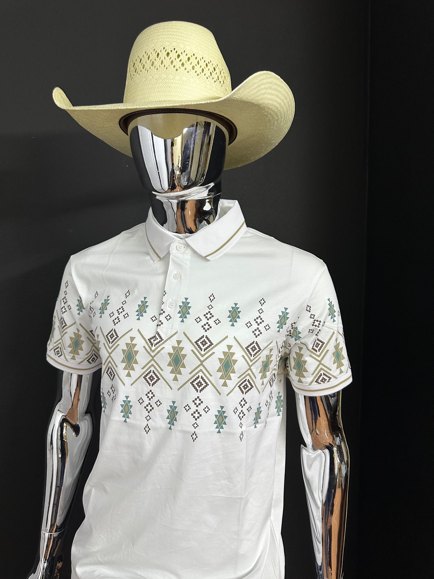 Abram Modern Fit Aztec Polo