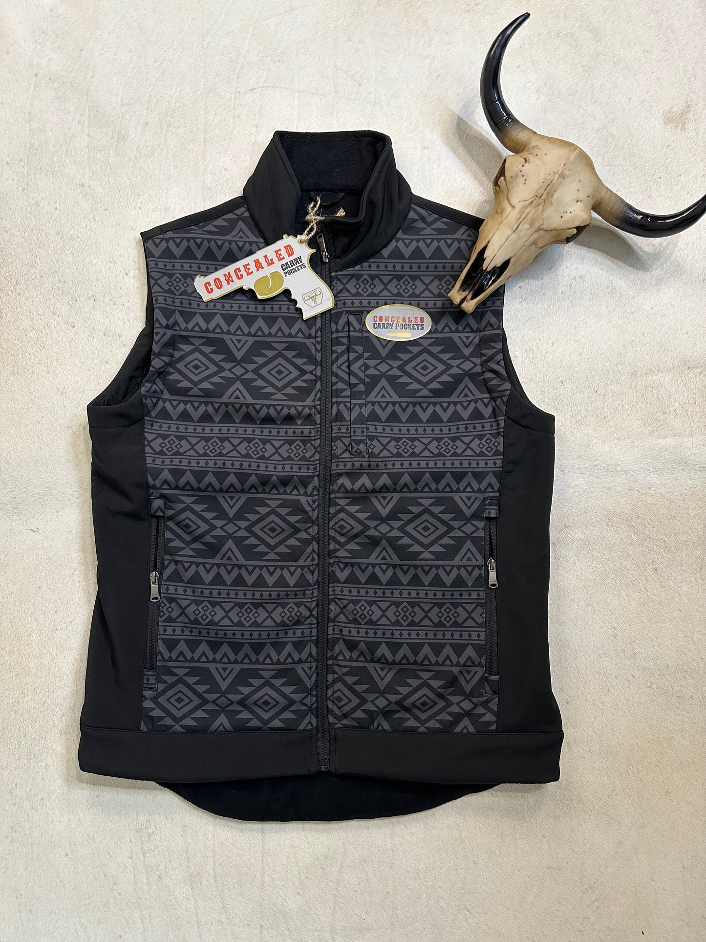 Black Charcoal Vest Concealed Carry